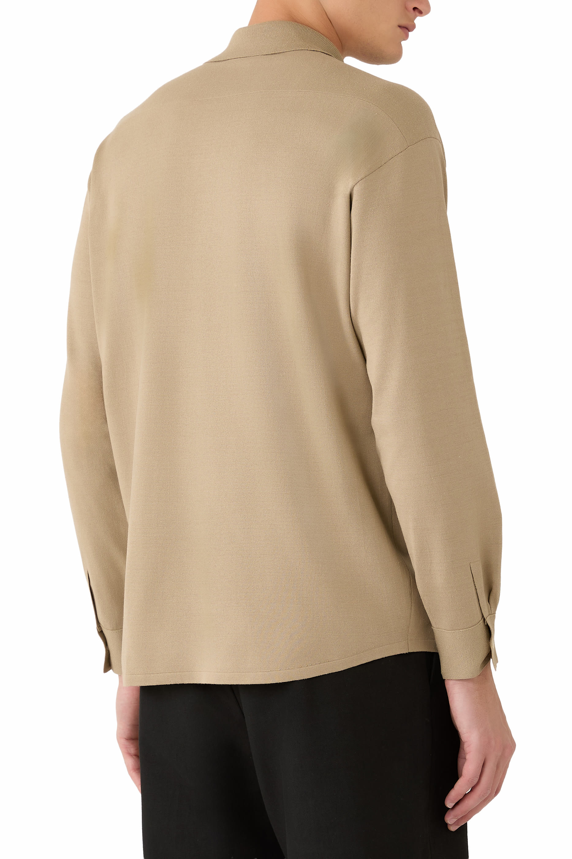 High Gauge Tussah Silk Knit Cardigan 