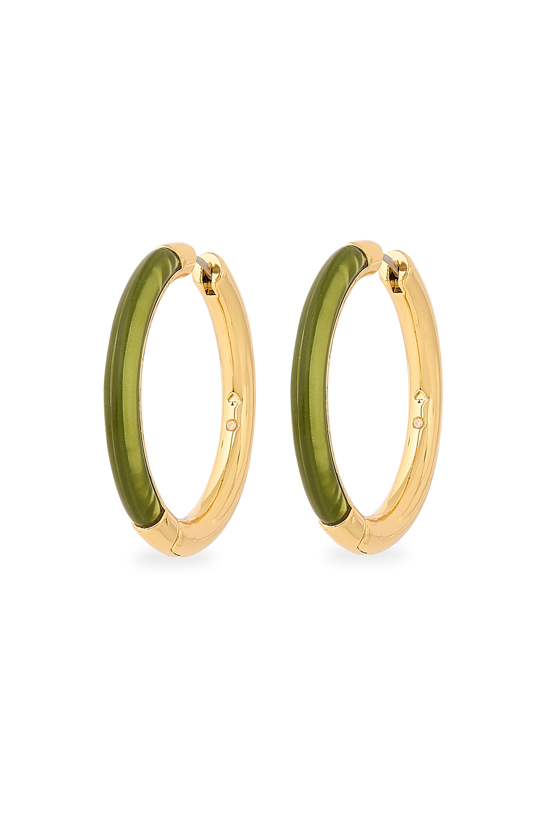 Interlock Hoop Earrings, Metal