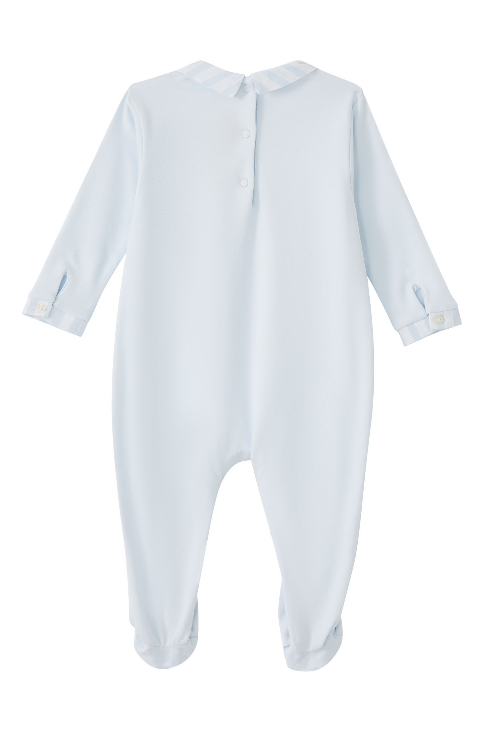 Logo Embroidered Cotton Romper