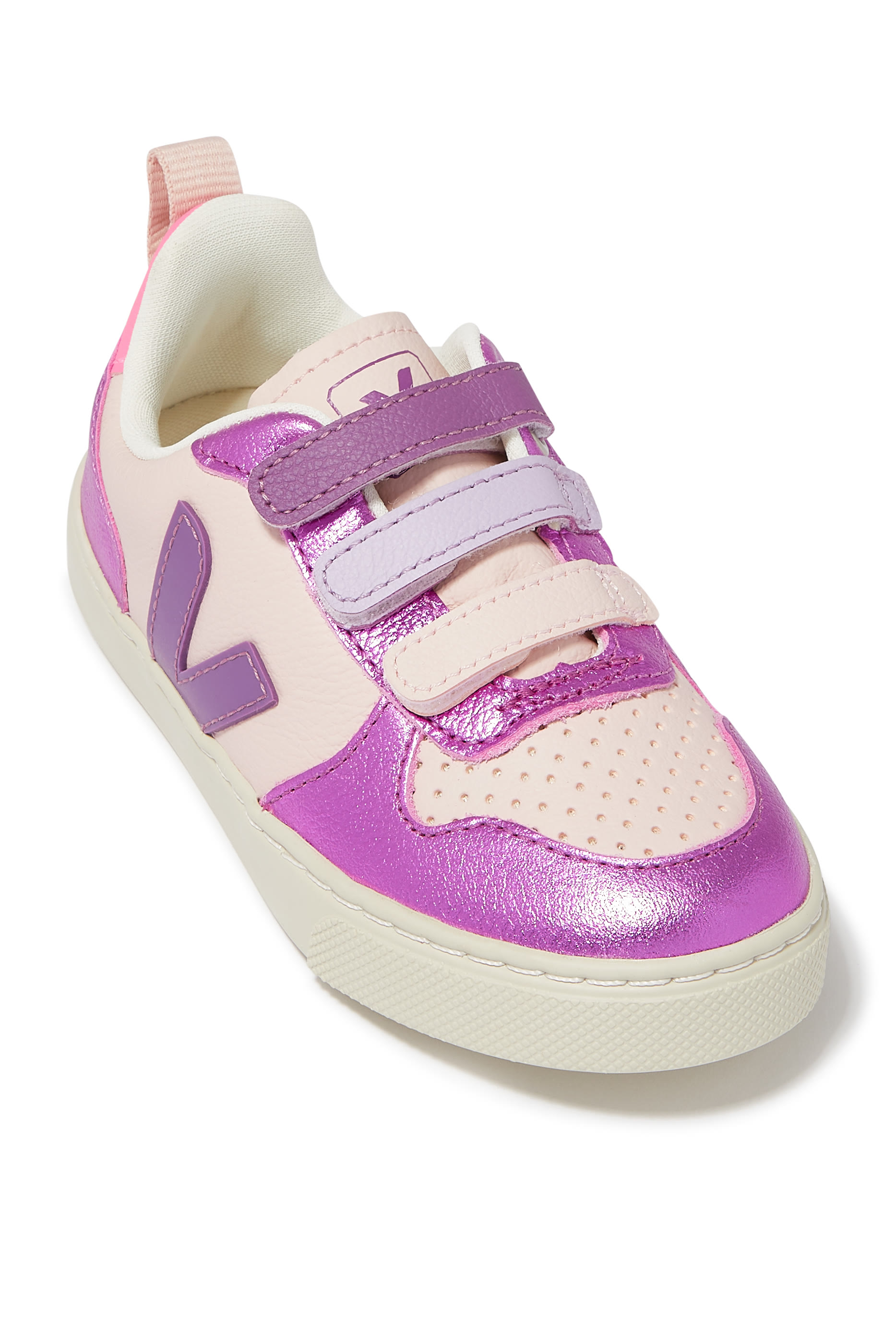 Kids V-10 Leather Sneakers
