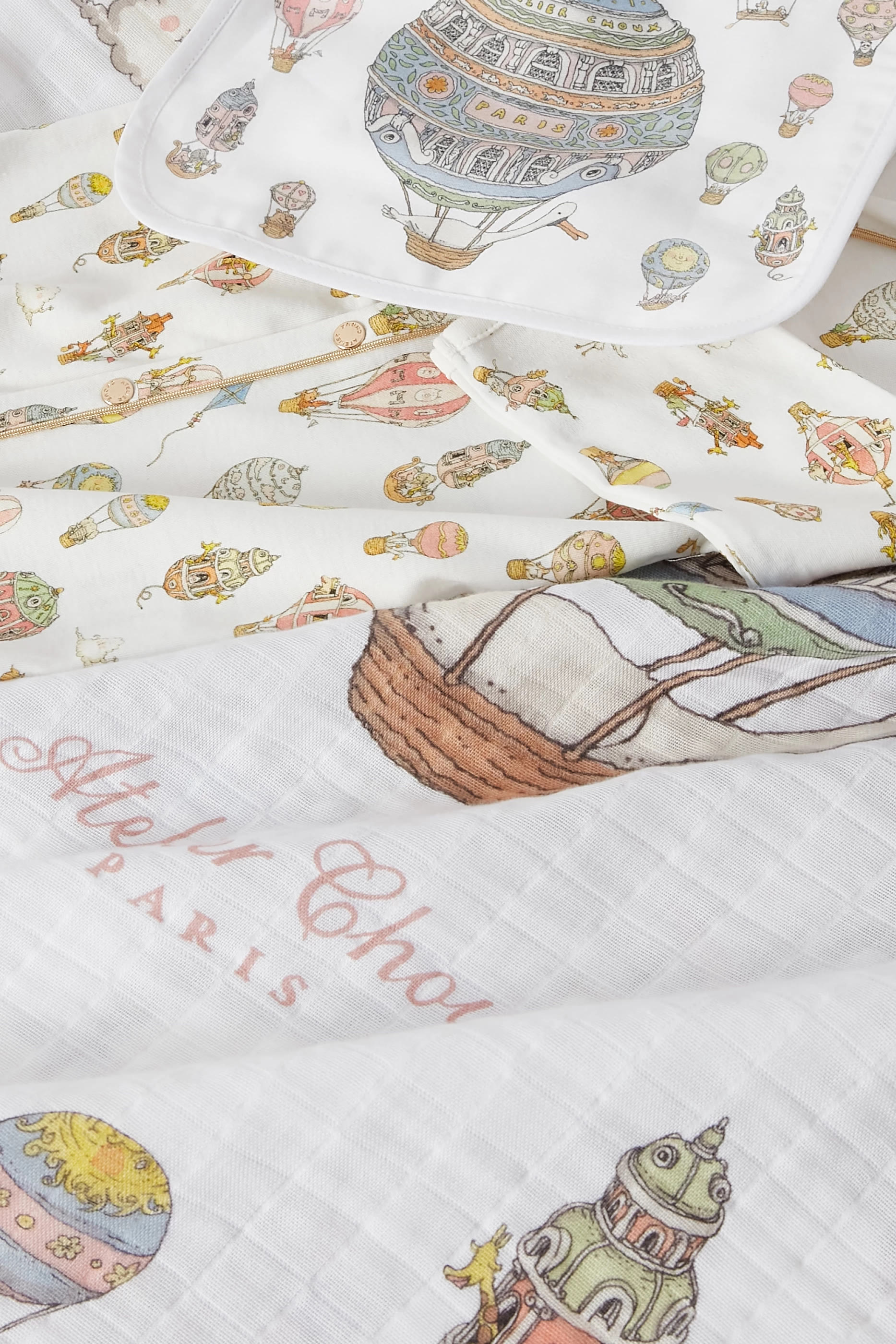 Kids Hot Air Balloons Organic Cotton Set