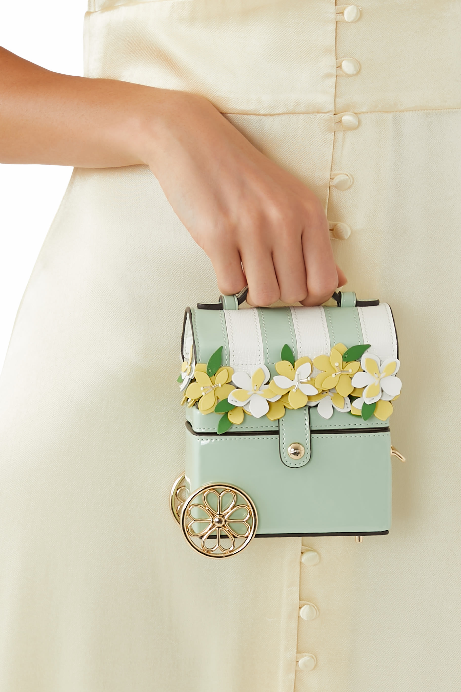 Floral Leather Travel Vanity Case