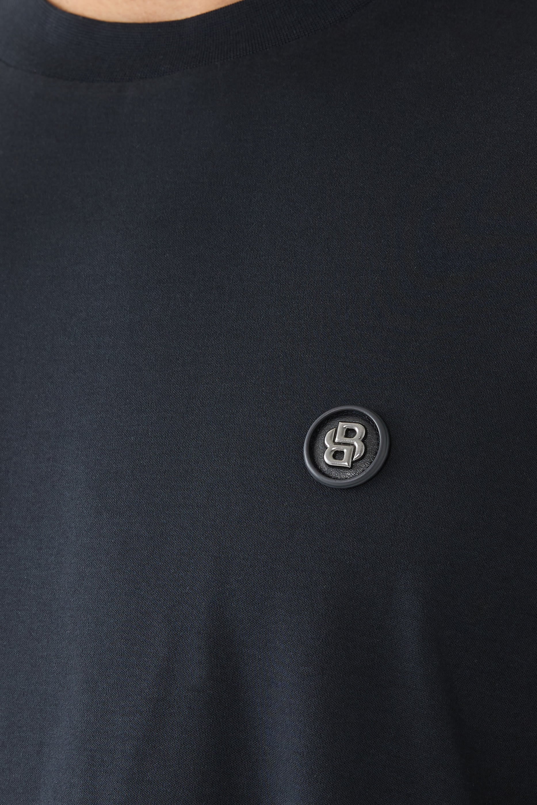 Mercerised-Cotton T-Shirt with Double B Monogram