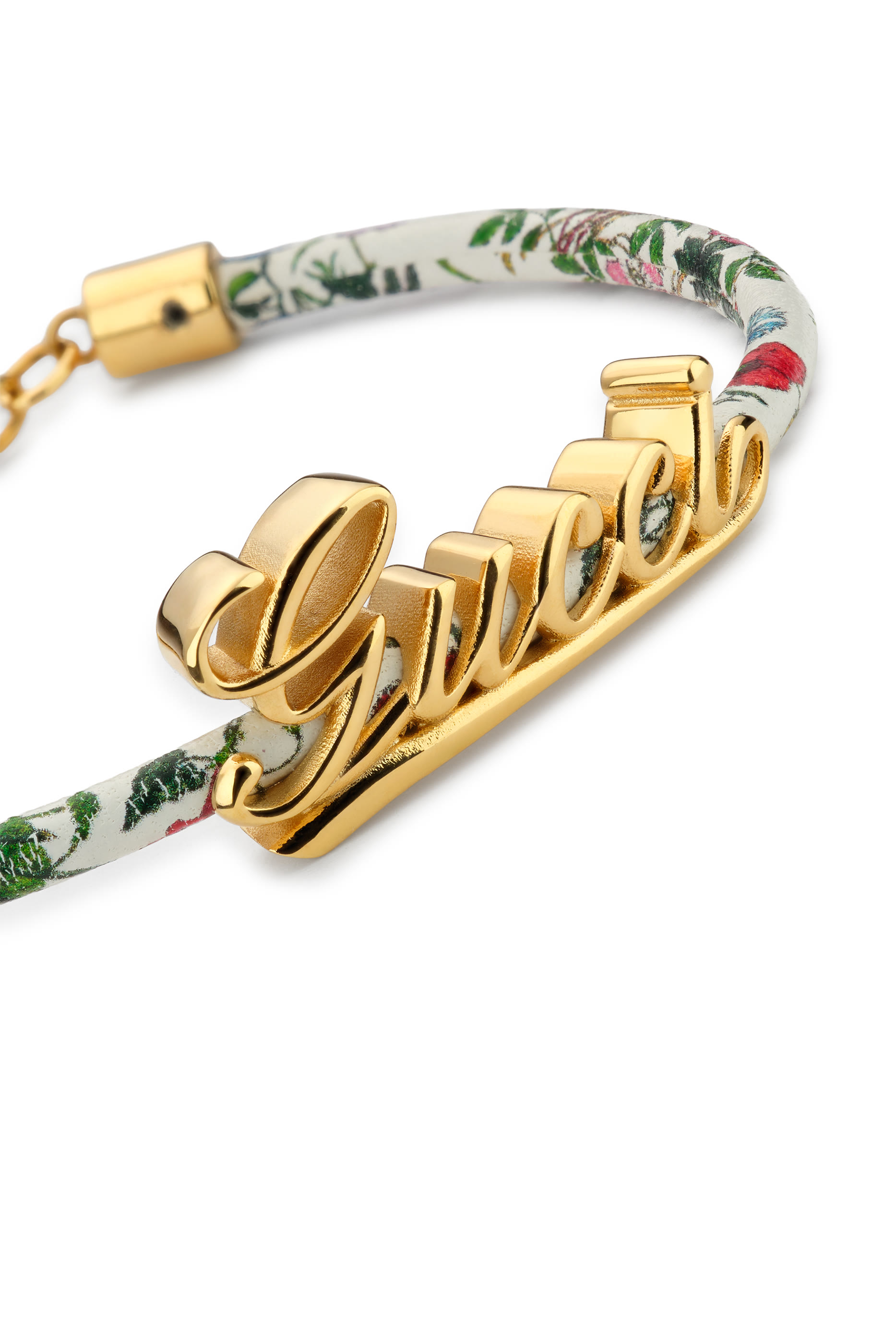 Leather Bracelet with Logo Script