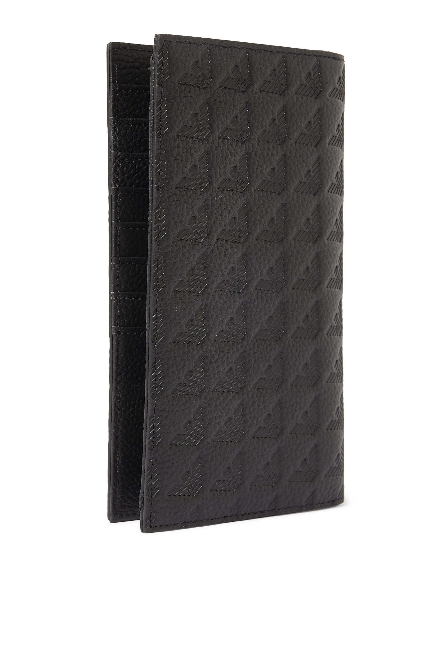 All-Over Embossed Eagle Leather Large Currency Holder