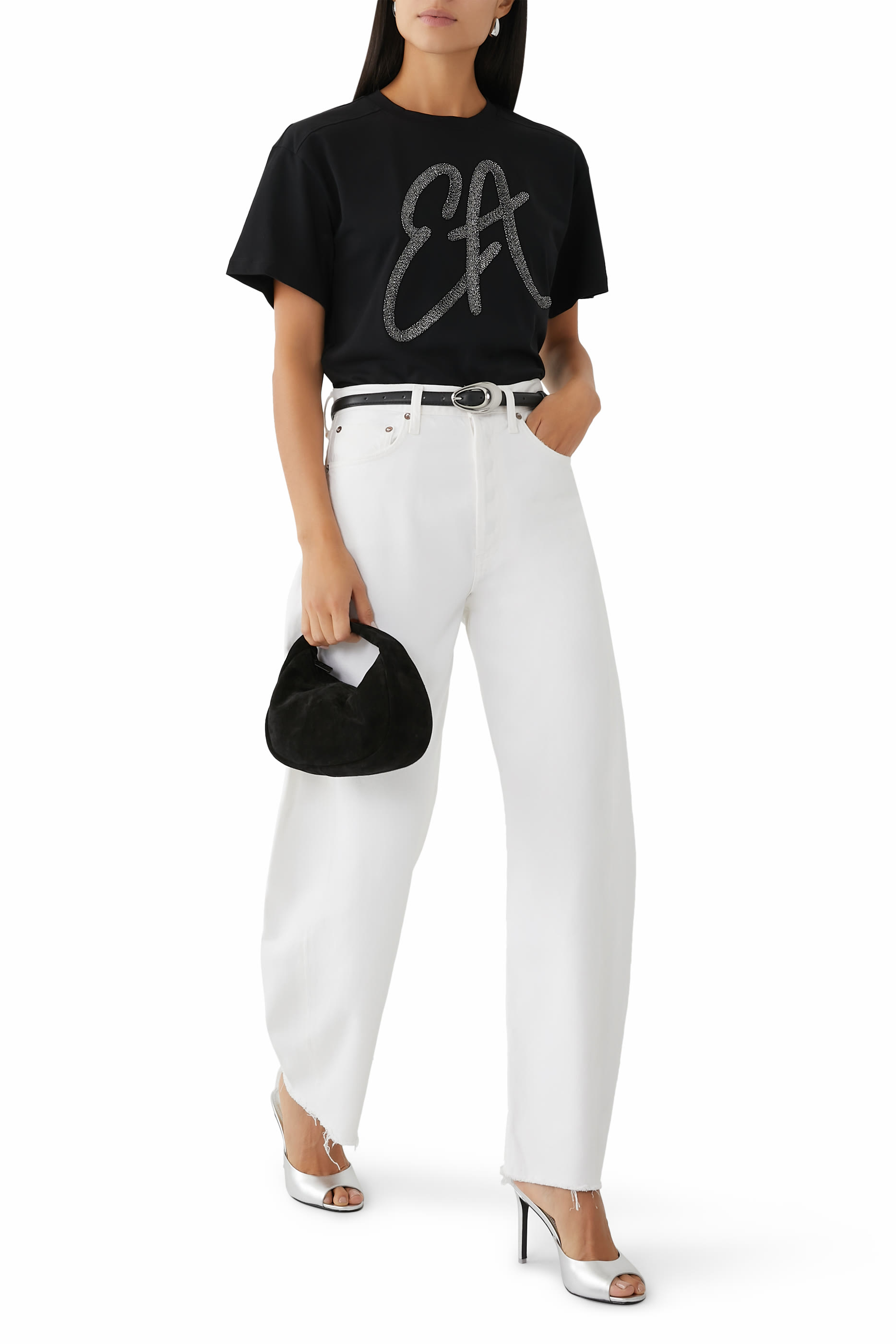 EA Lurex Logo T-Shirt