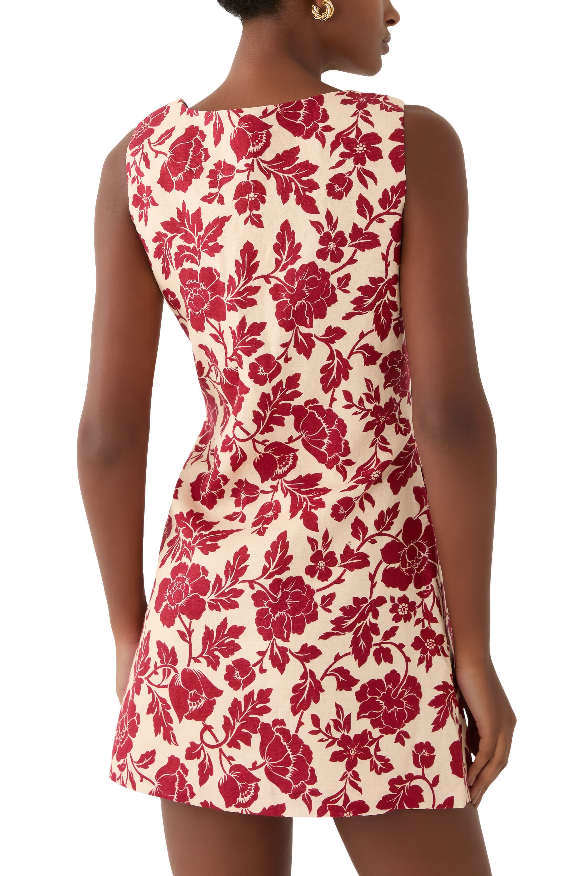 Alice Mini Dress in Scarlet Bloom