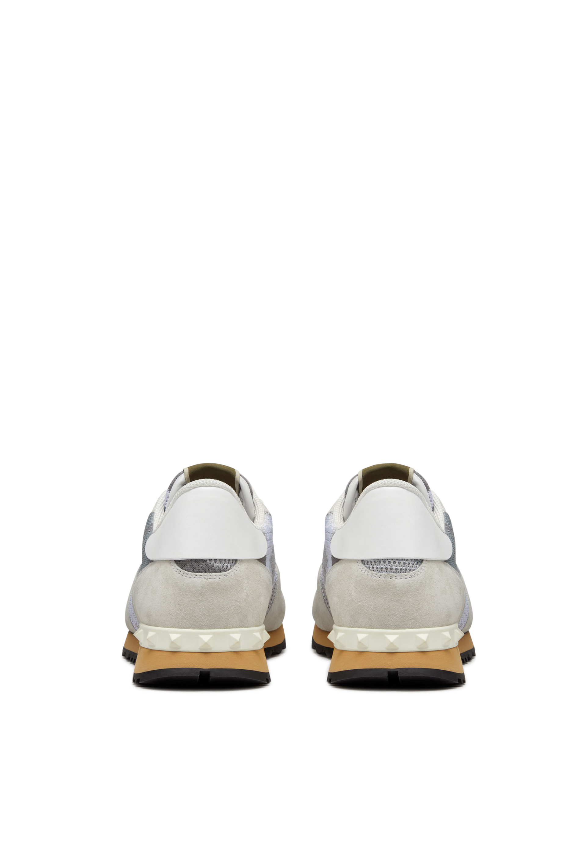 Camouflage Leather and Mesh Rockrunner Sneakers