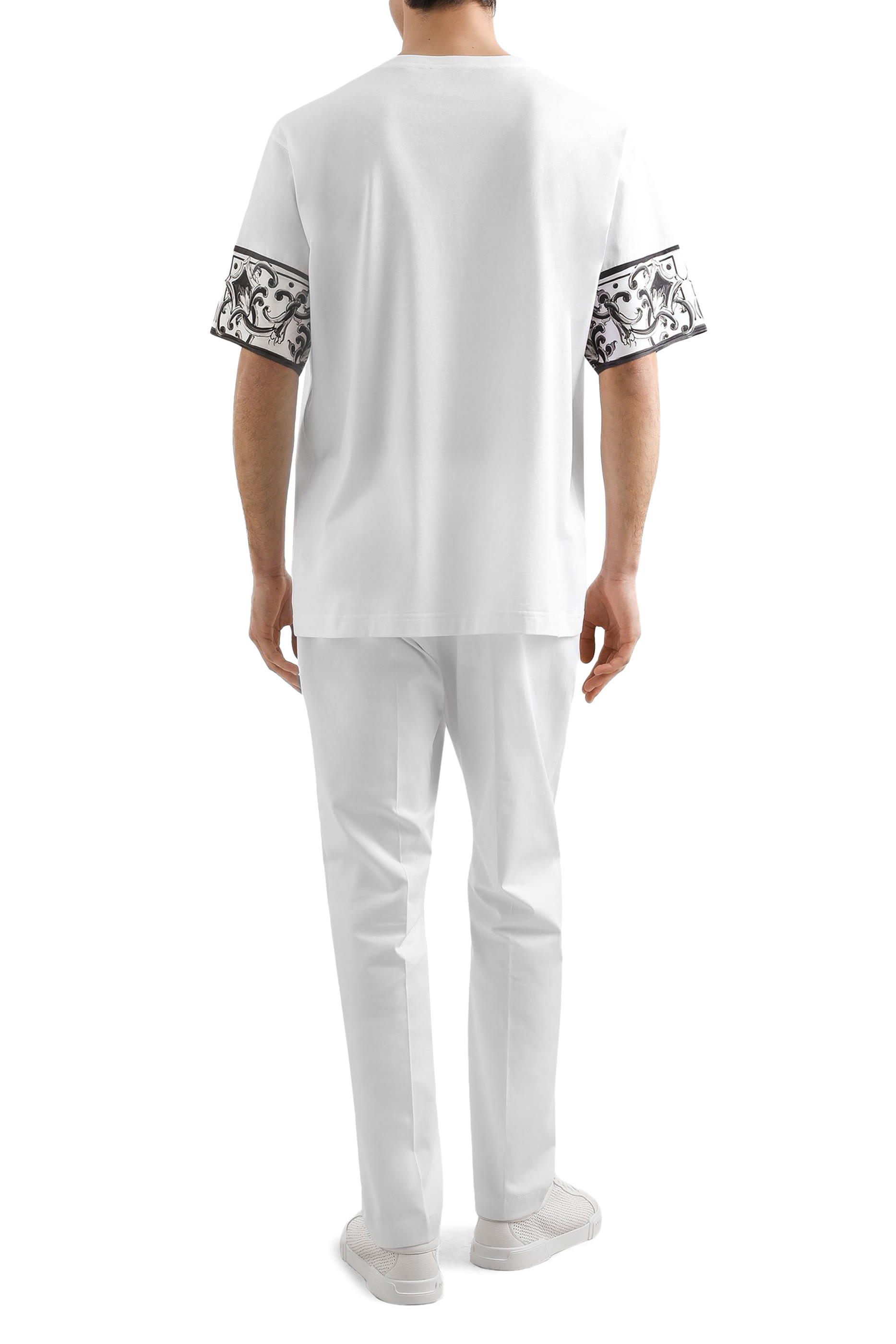 Short-Sleeved T-Shirt with Majolica Print