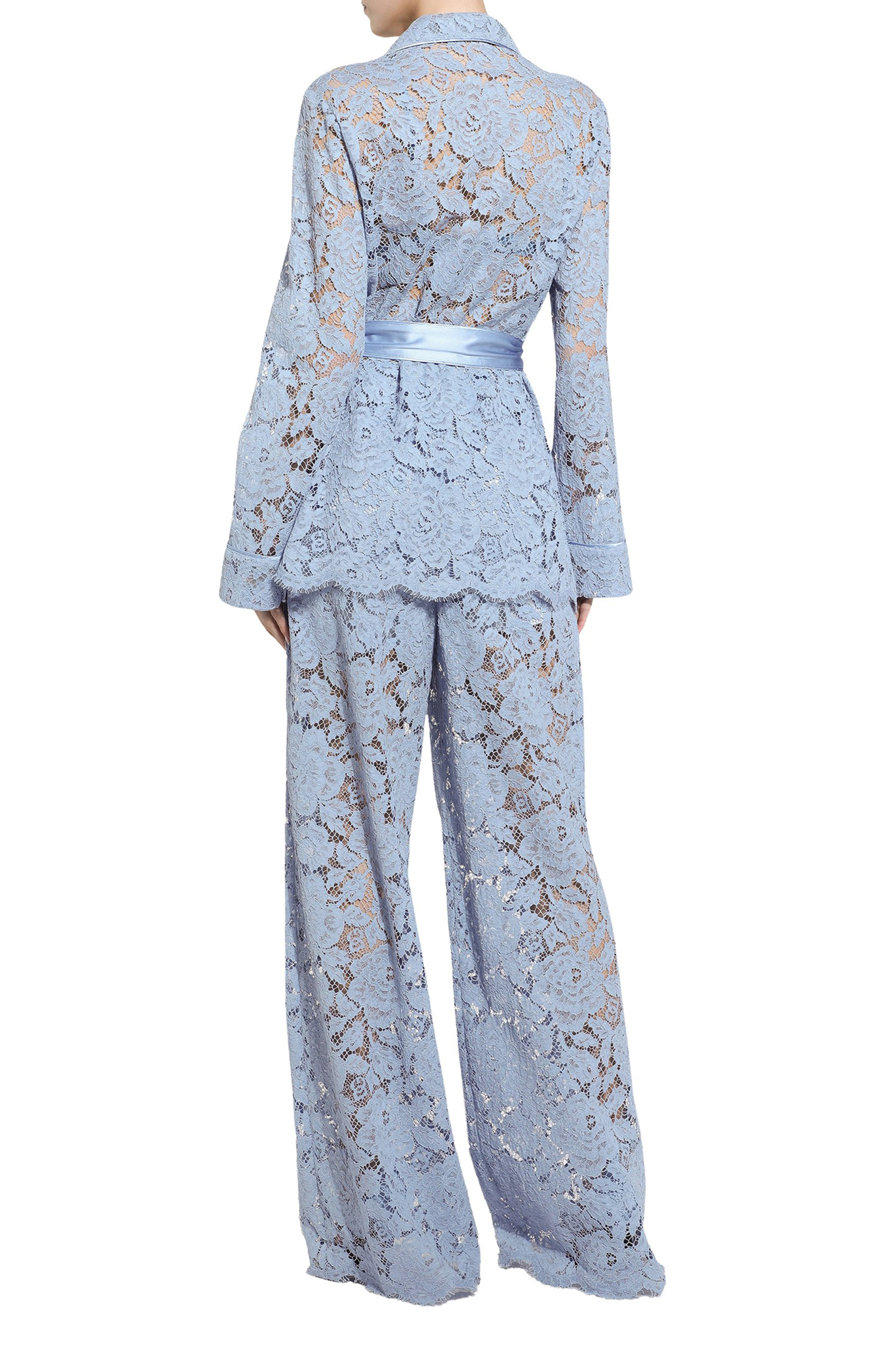 Floral Cordonetto Lace Pajama Shirt