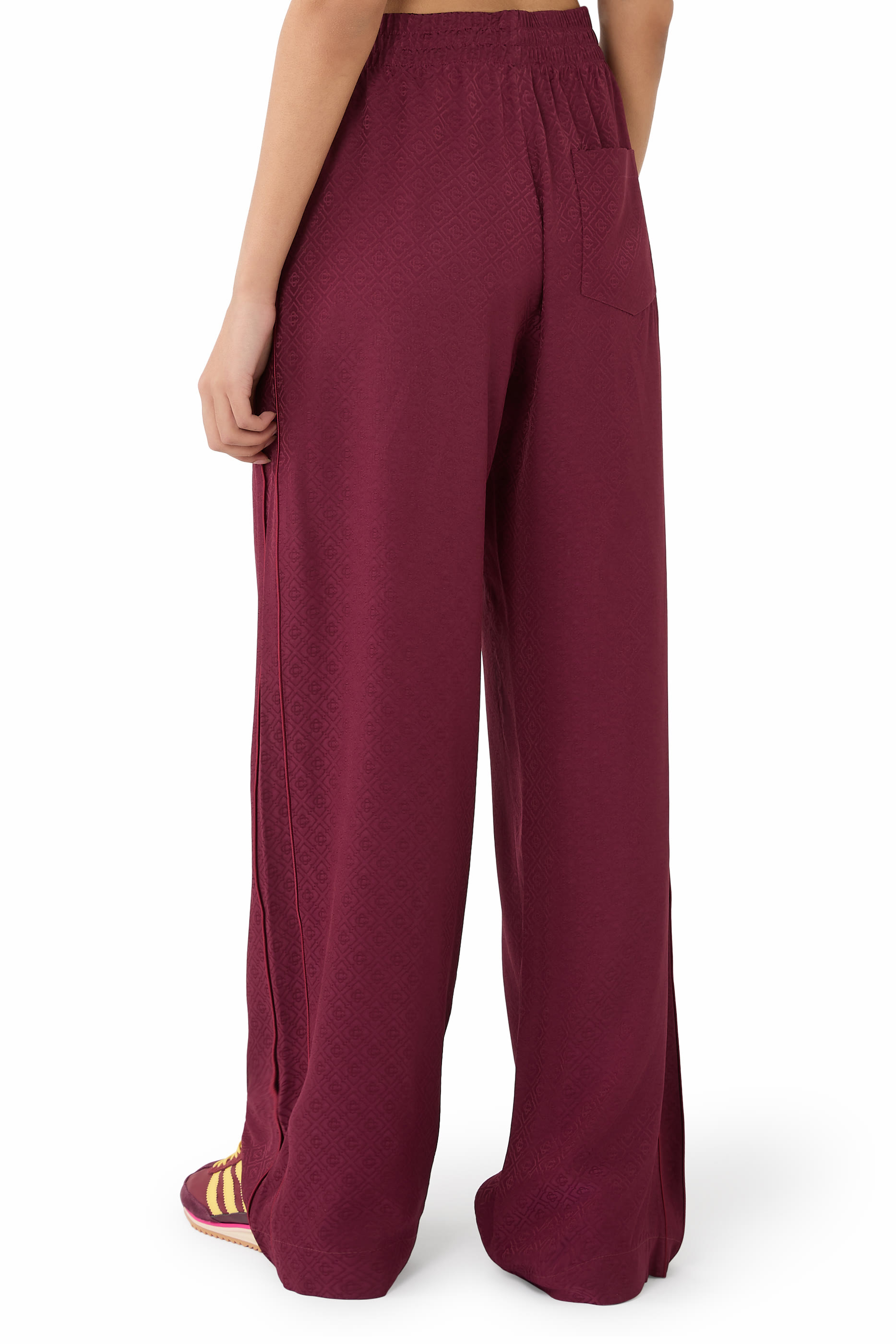 Monogram Silk Trousers