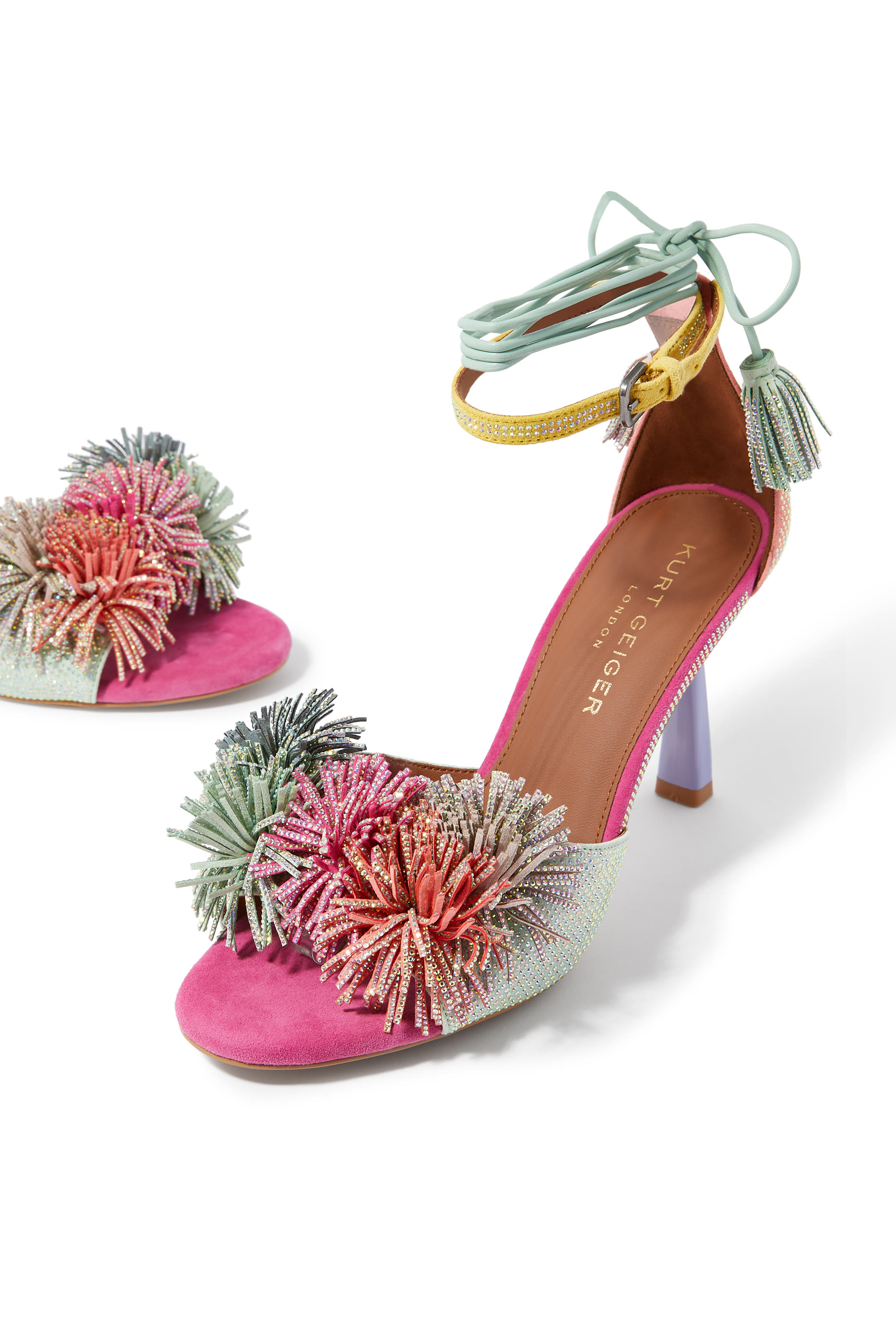Pom Pom 70 Ankle Tie Sandals