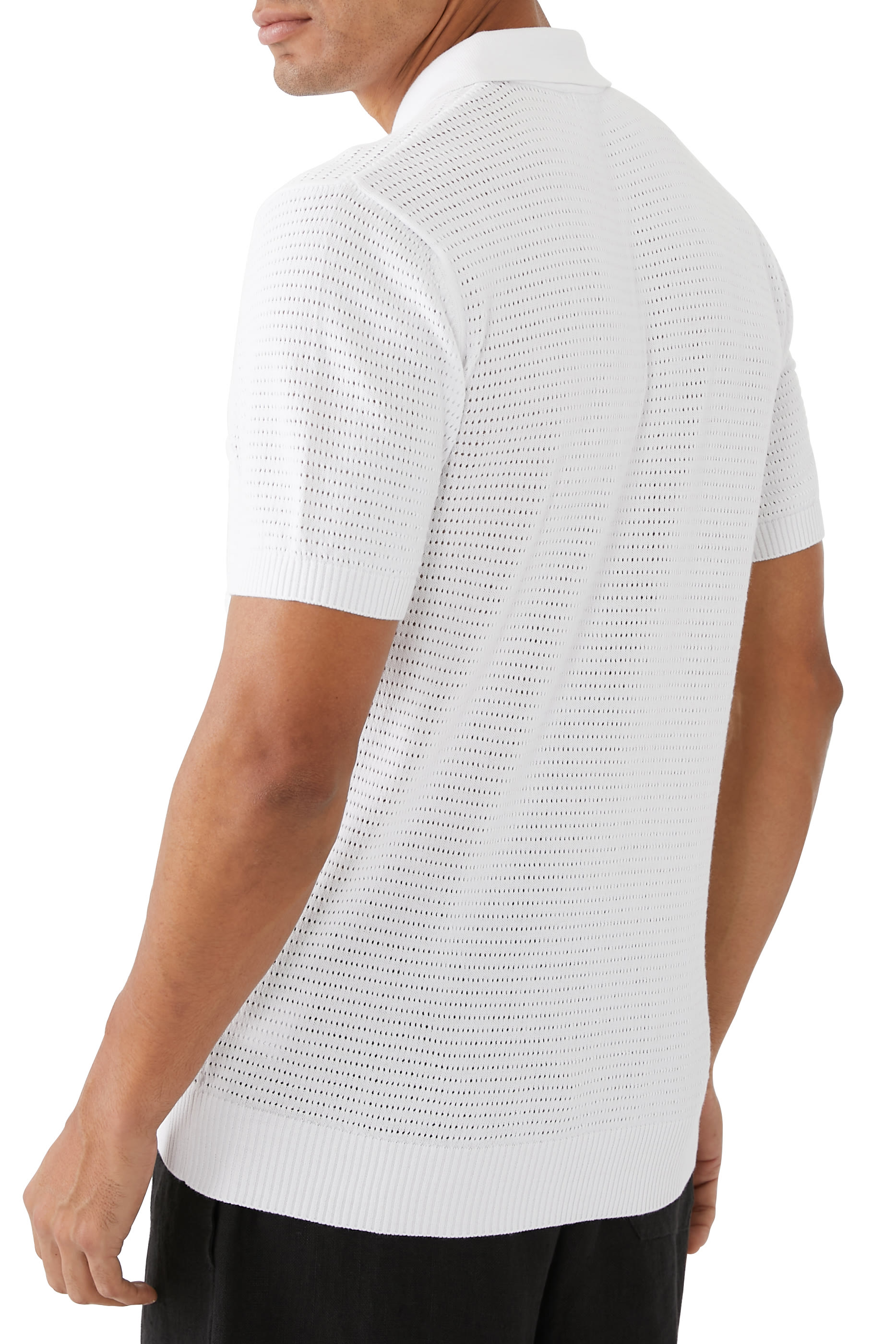 Perforated Polo Sweater