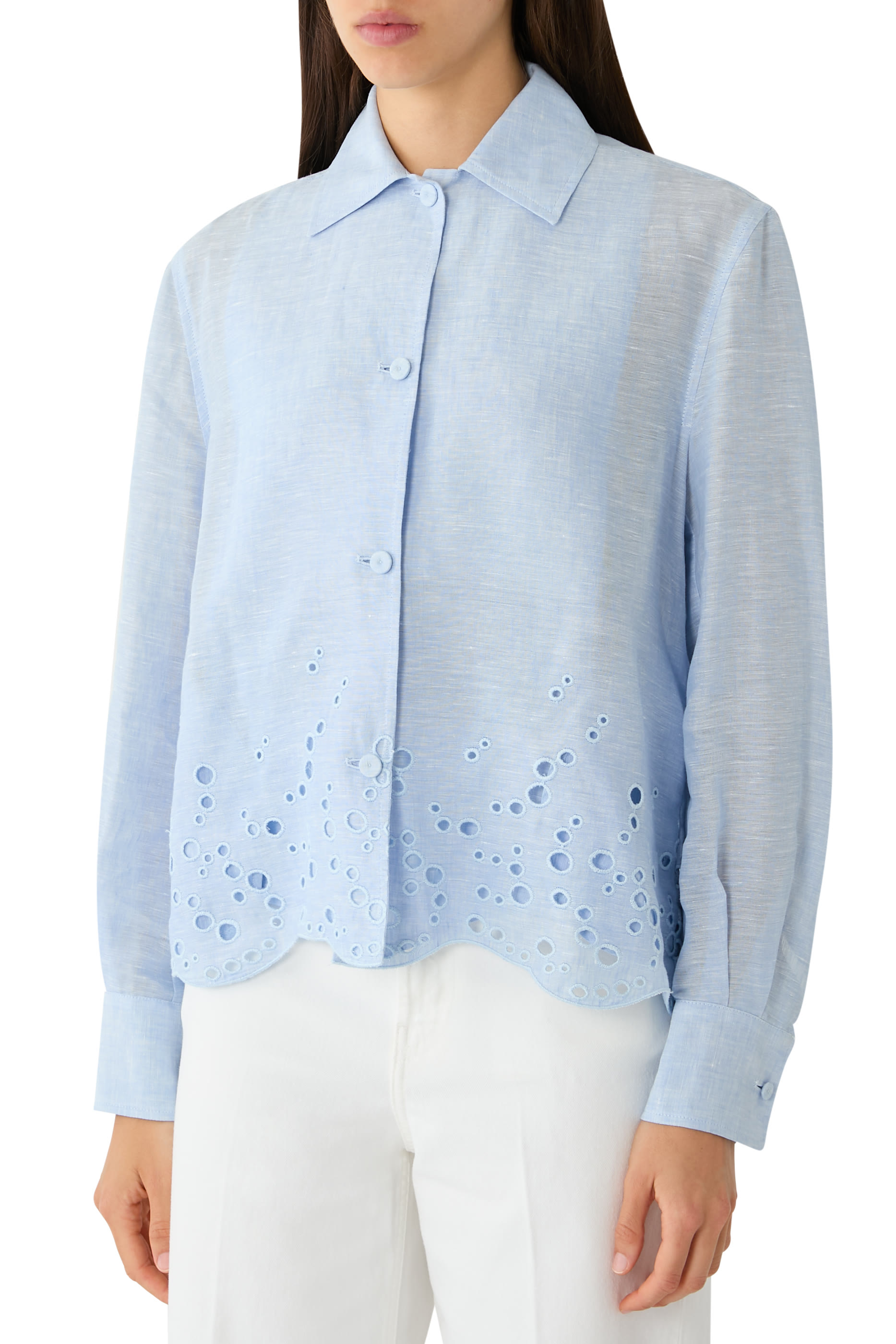 Openwork Embroidered Shirt