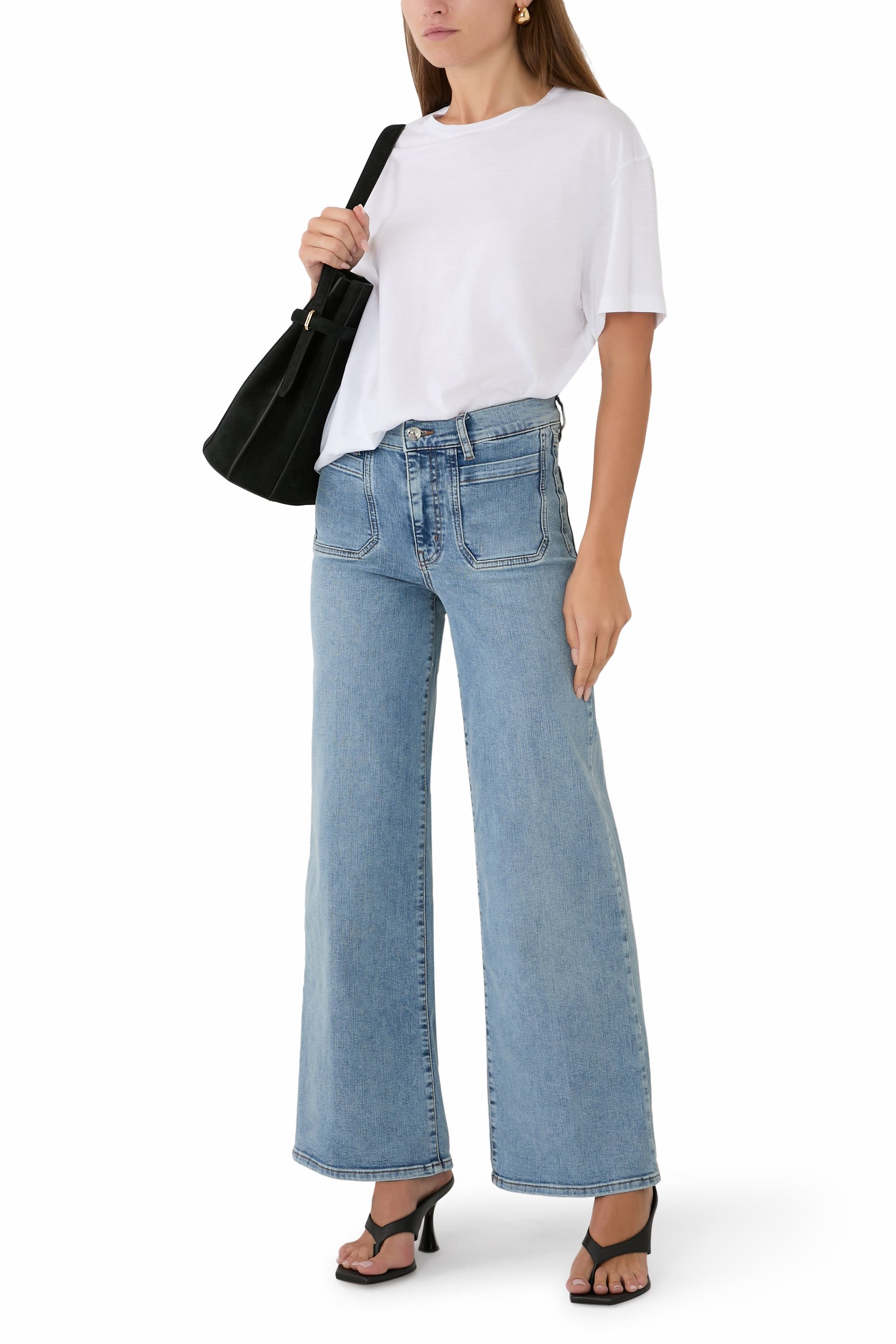 Le Slim Palazzo Modernist Pocket Jeans