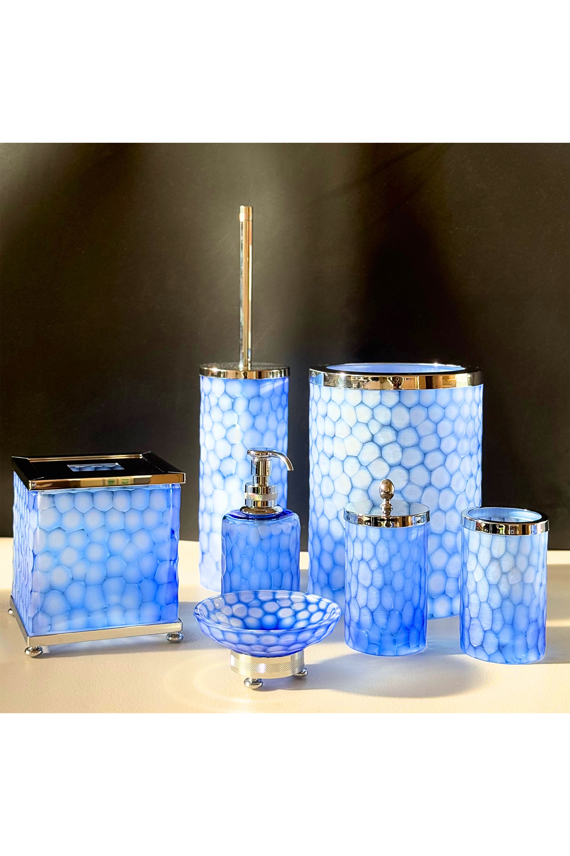 Ocean Honeycomb Cotton Ball Jar