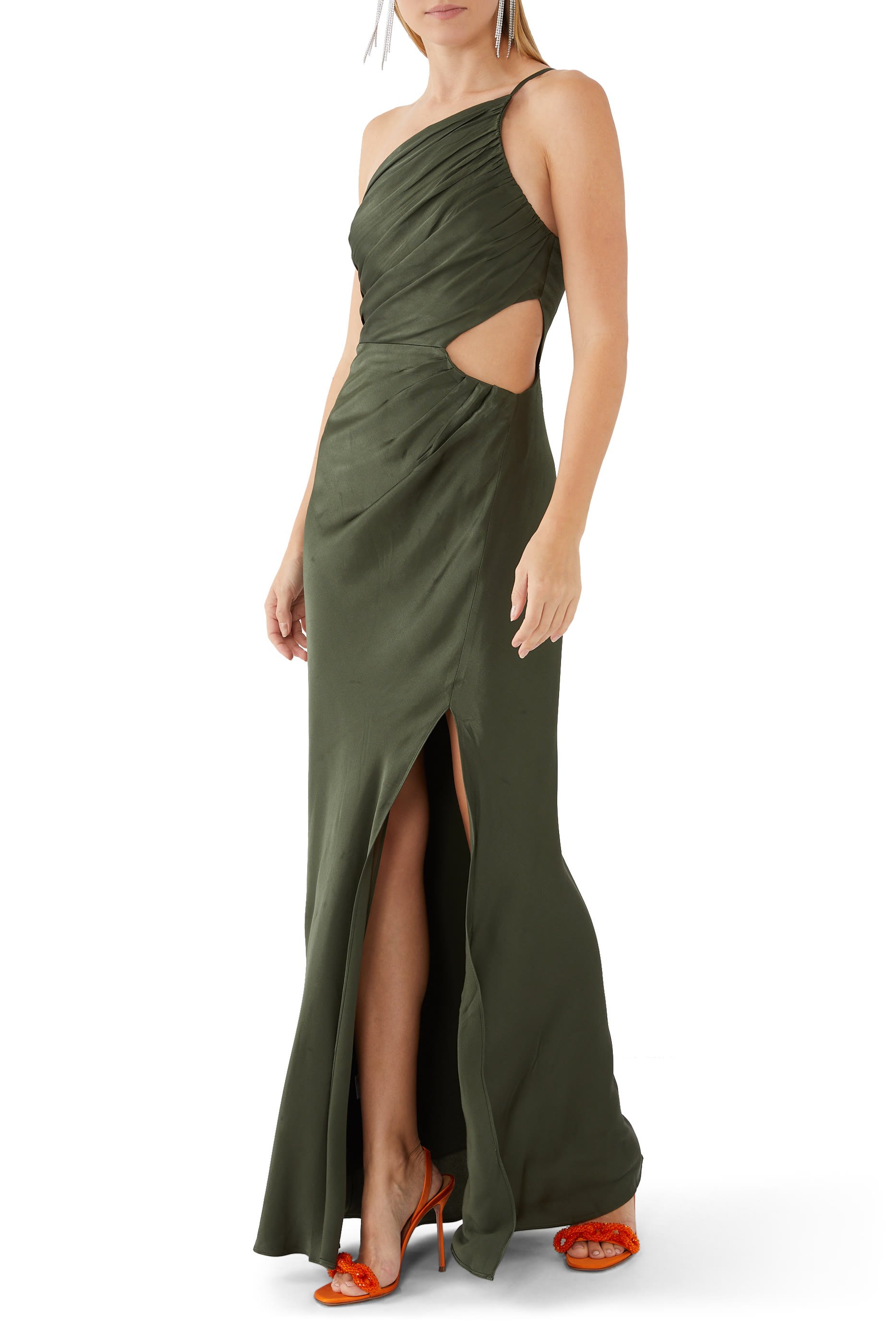 La Lune Asymmetrical Maxi Dress