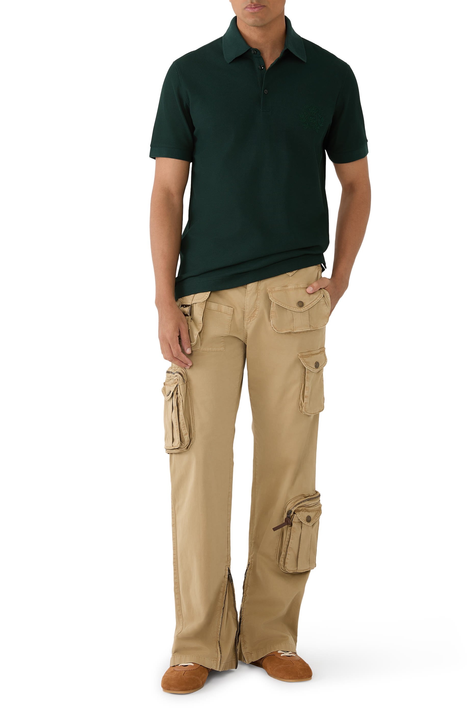 Logo Cotton Pique Polo Shirt