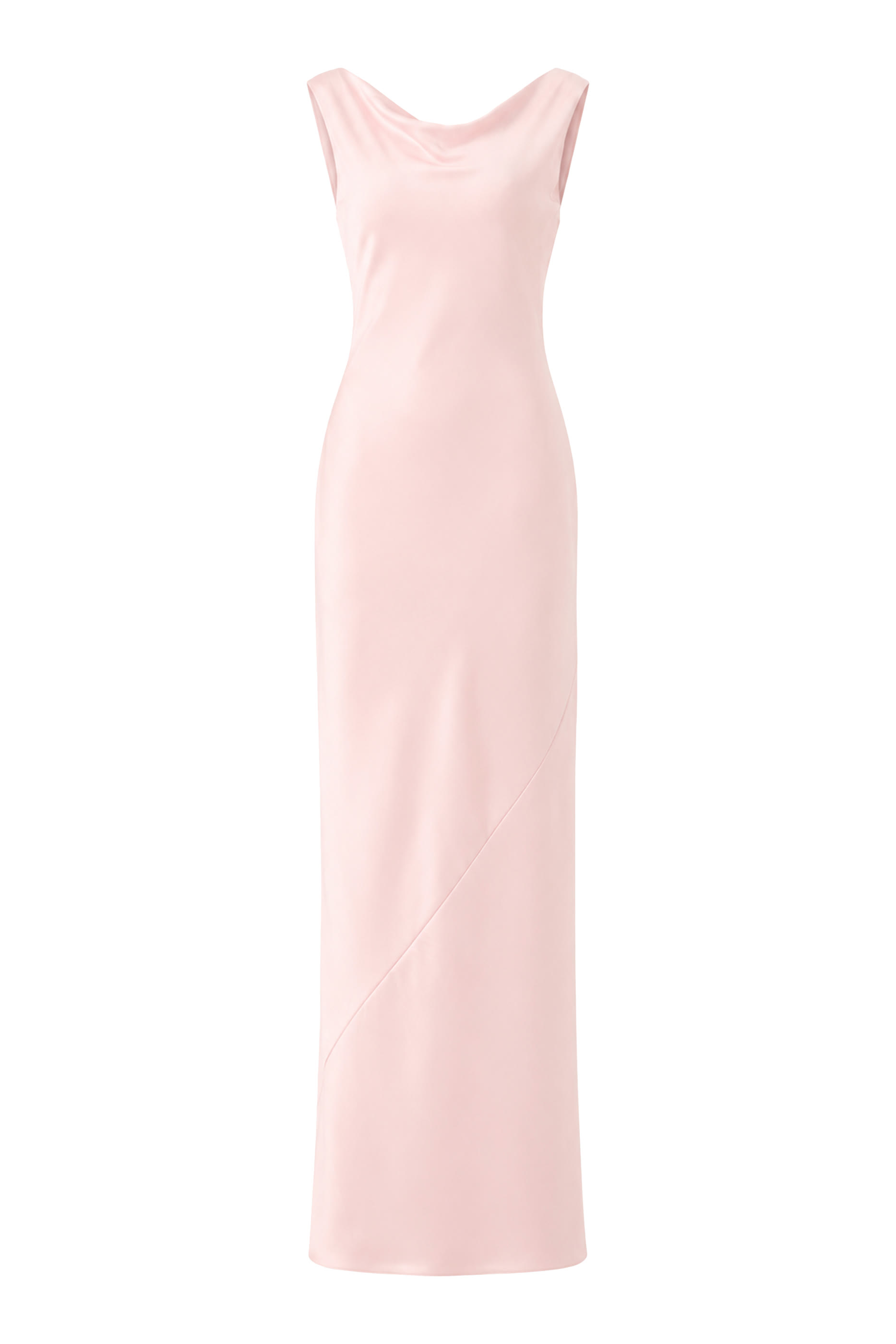 Sleeveless Low Back Drape Gown 