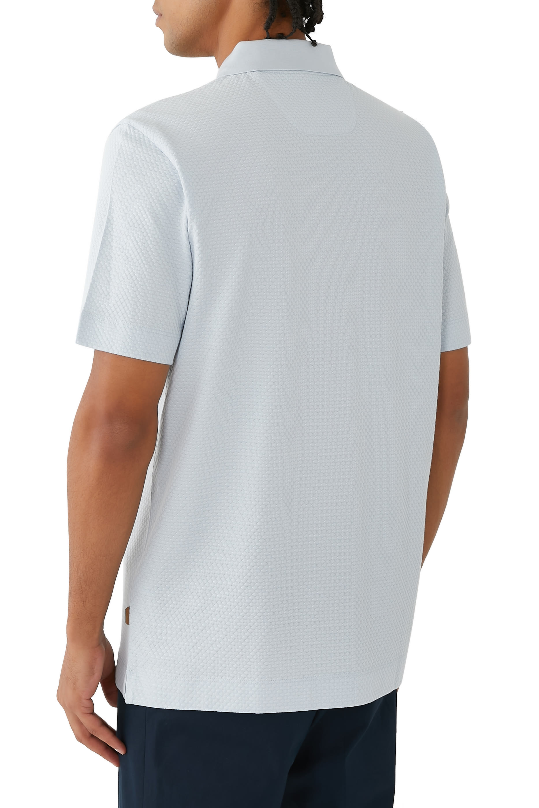 Polo Shirt with Bubble Structure