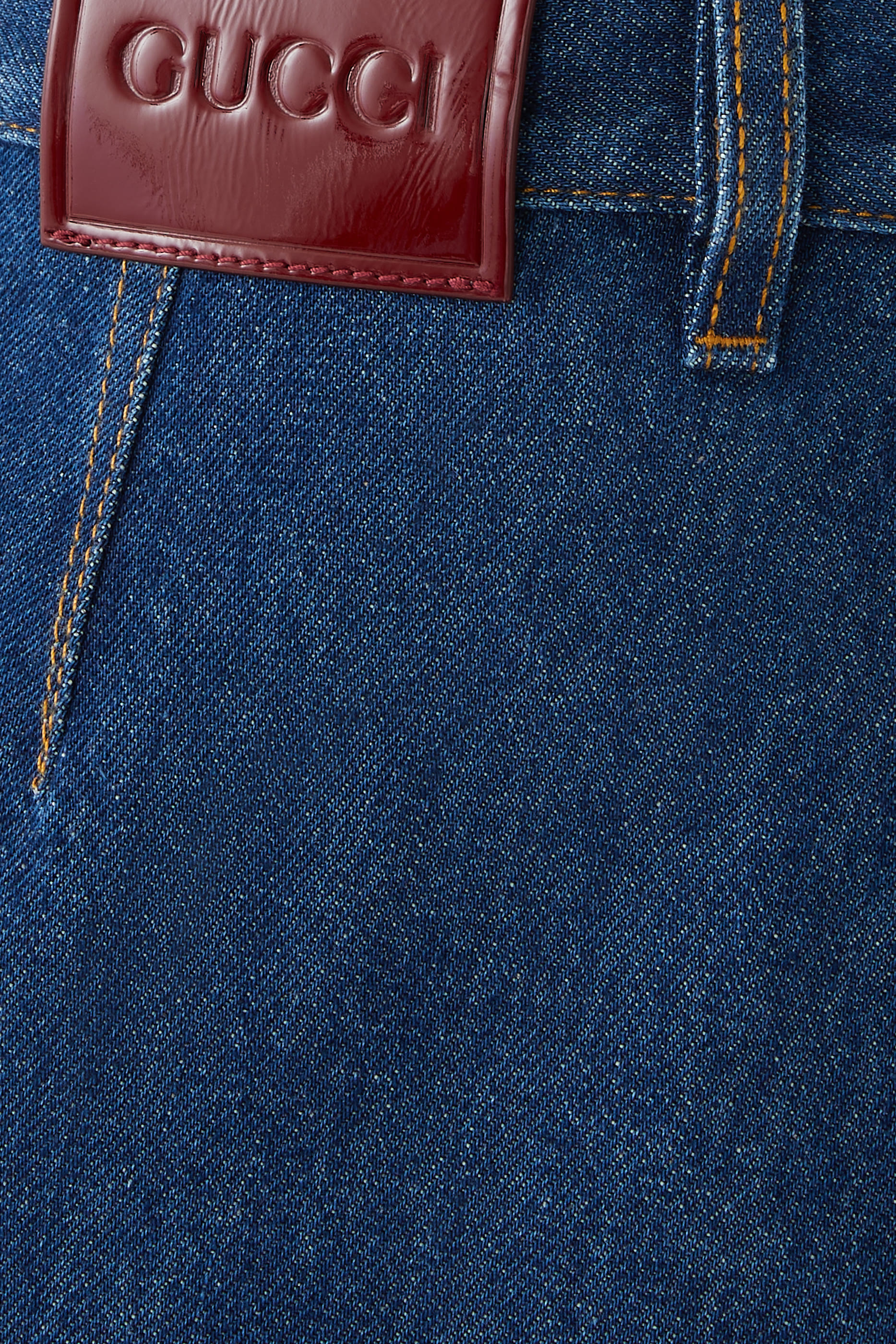 Mid-Length Denim Skirt