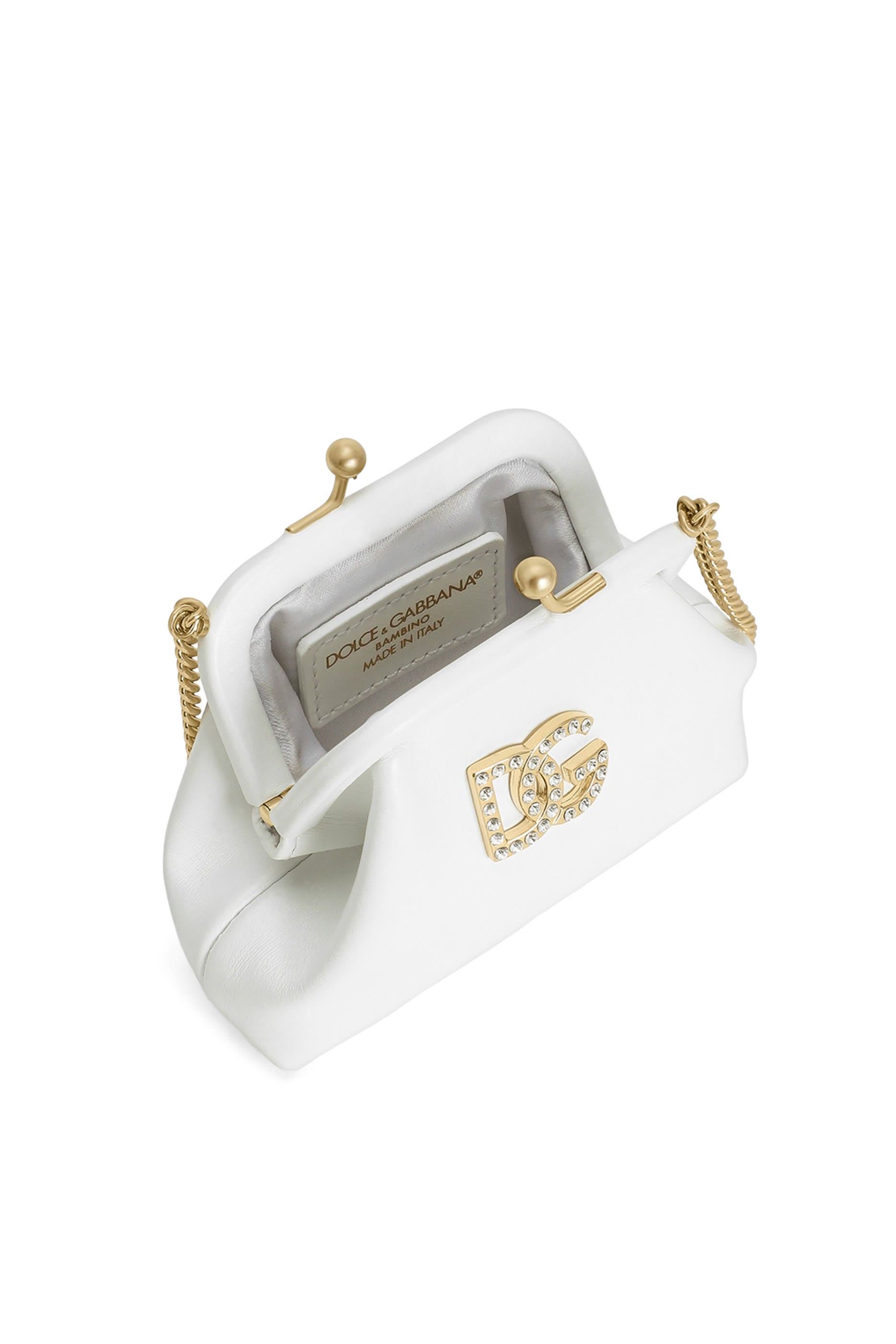 Kids Nappa Calfskin Logo Shoulder Bag