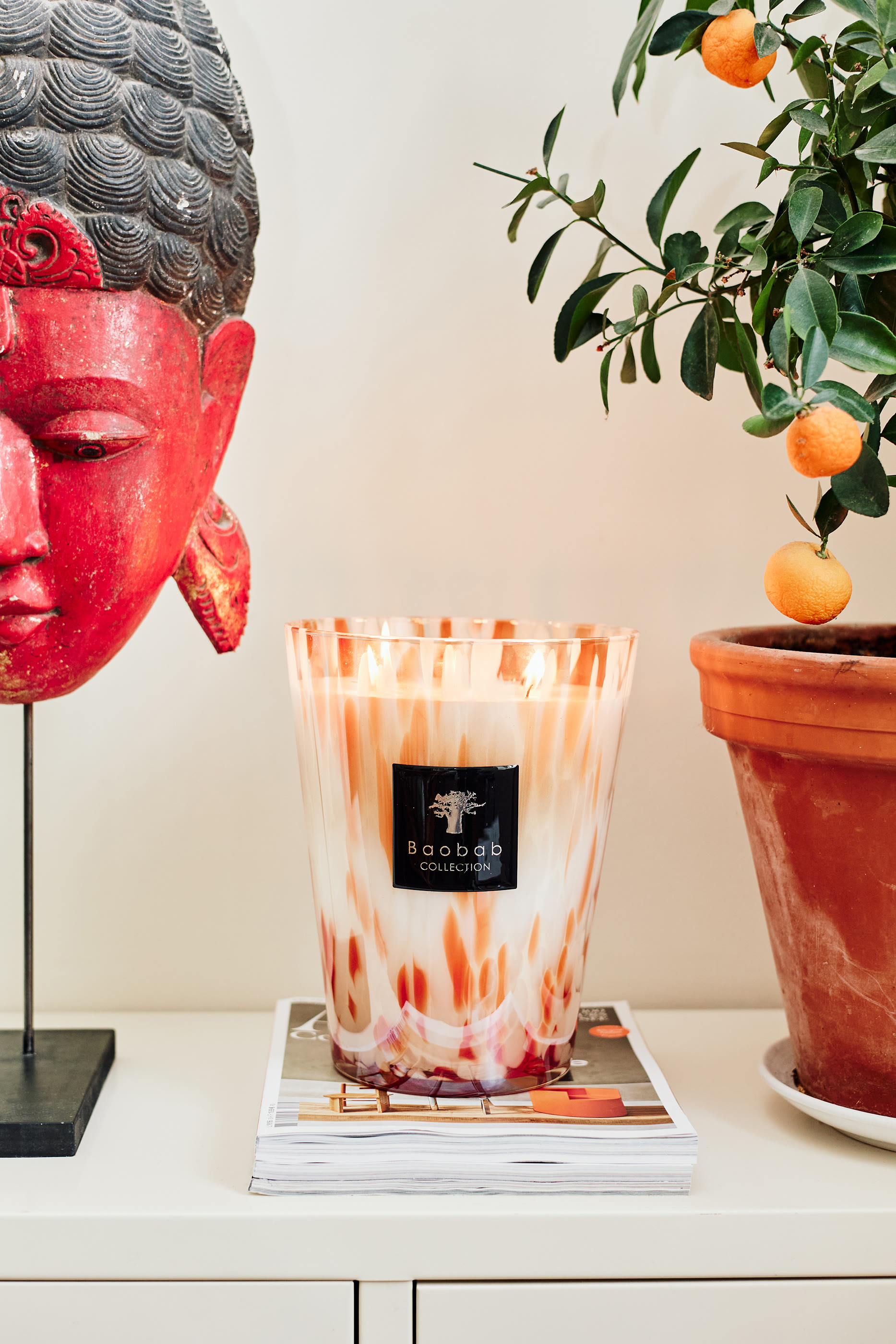 Max One Pearls Coral Candle