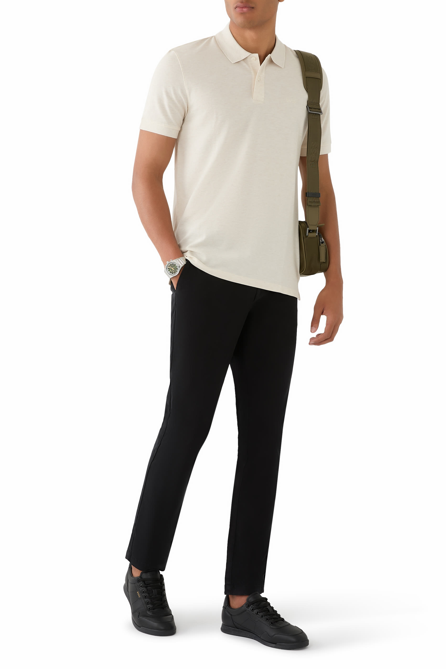 Logo Pallas Polo Shirt in Cotton Piqu&eacute;