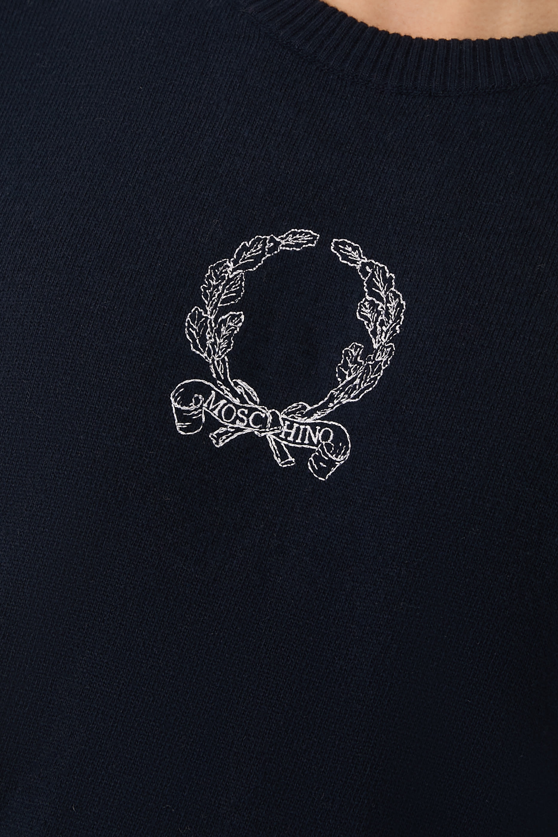 Laurel Crown Logo Wool and Cashmere Pullover