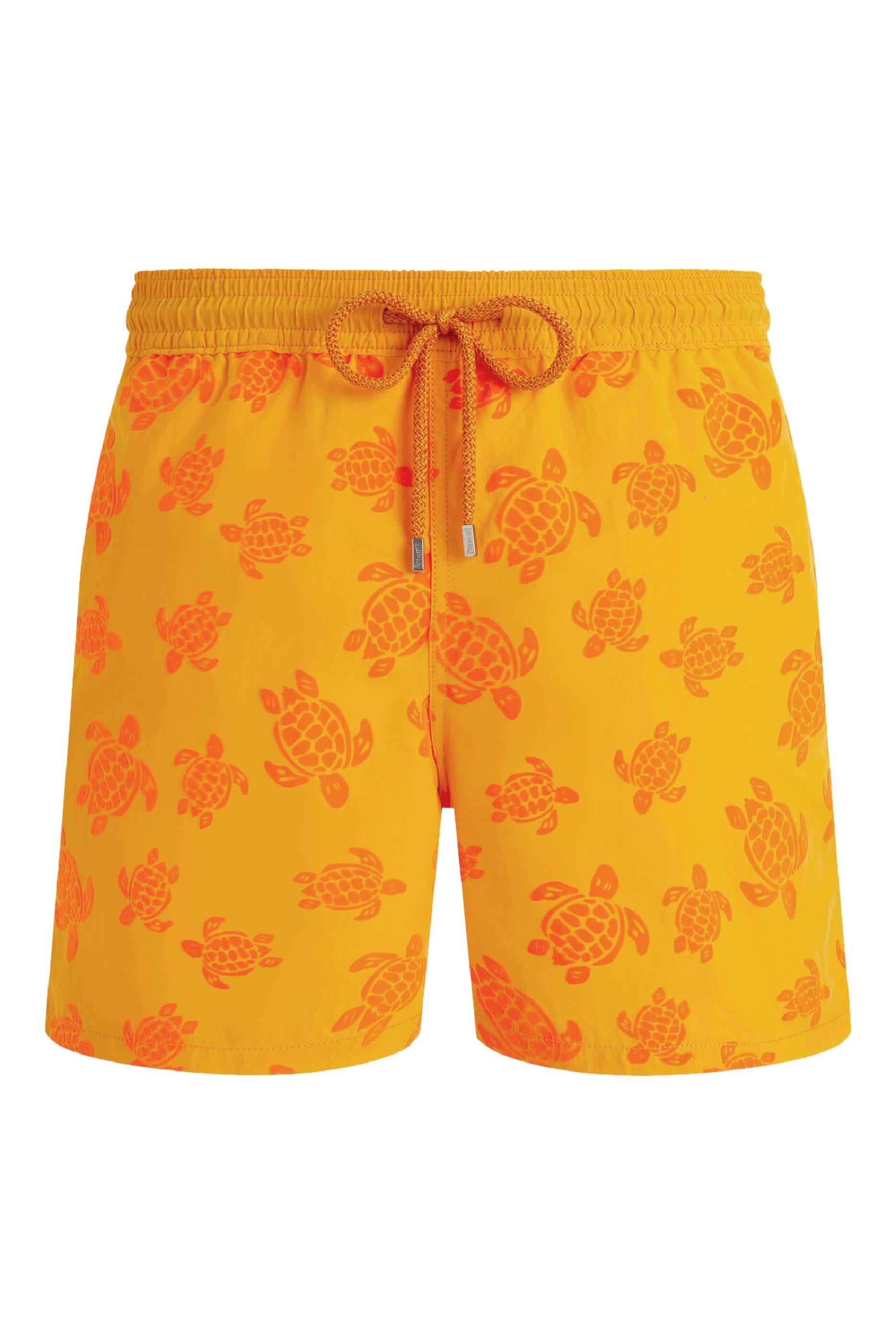 Turtle-Print Drawstring Swim Shorts