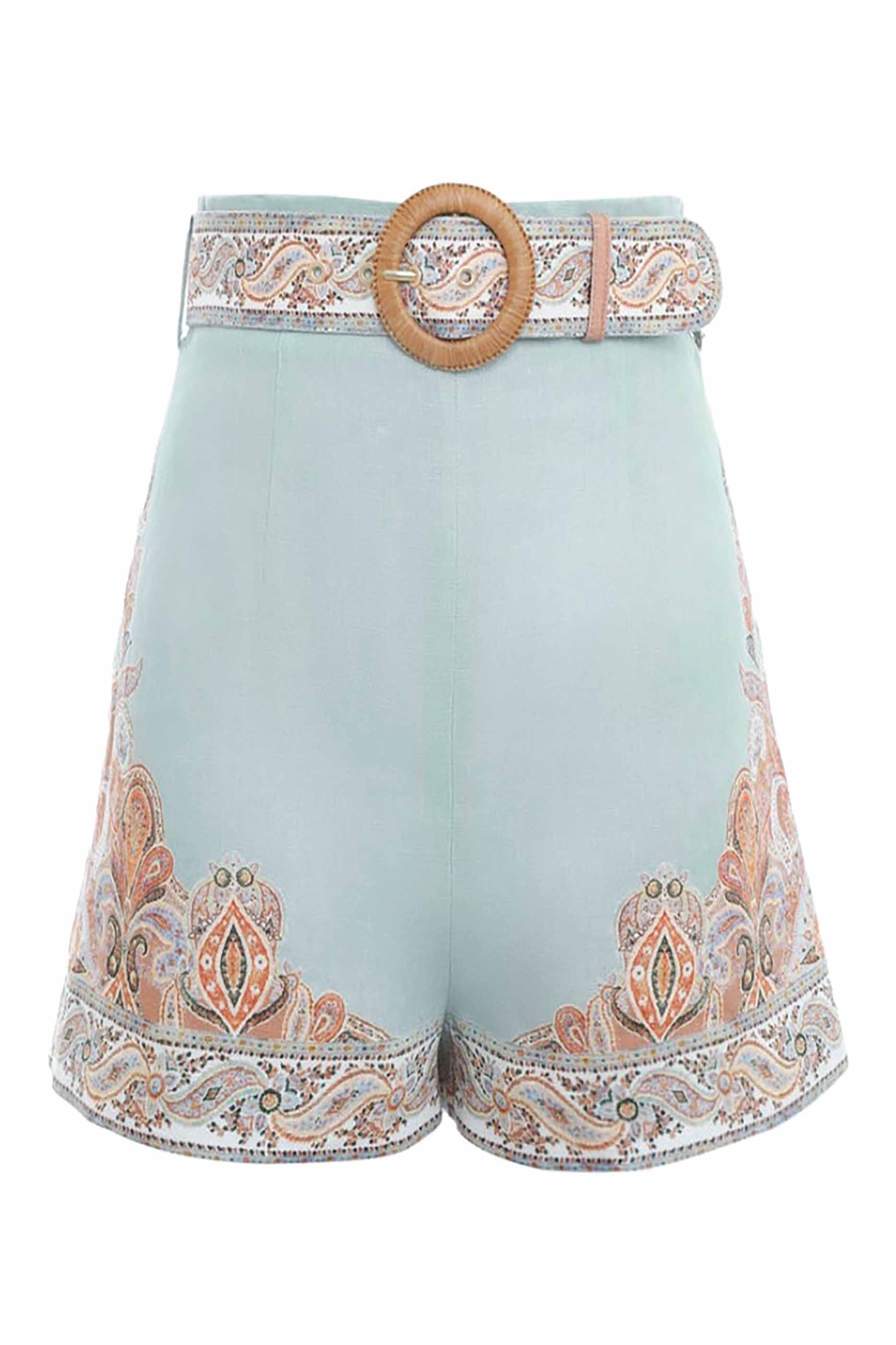 Buy Zimmermann Devi Tuck Shorts for Womens | Bloomingdale's Kuwait