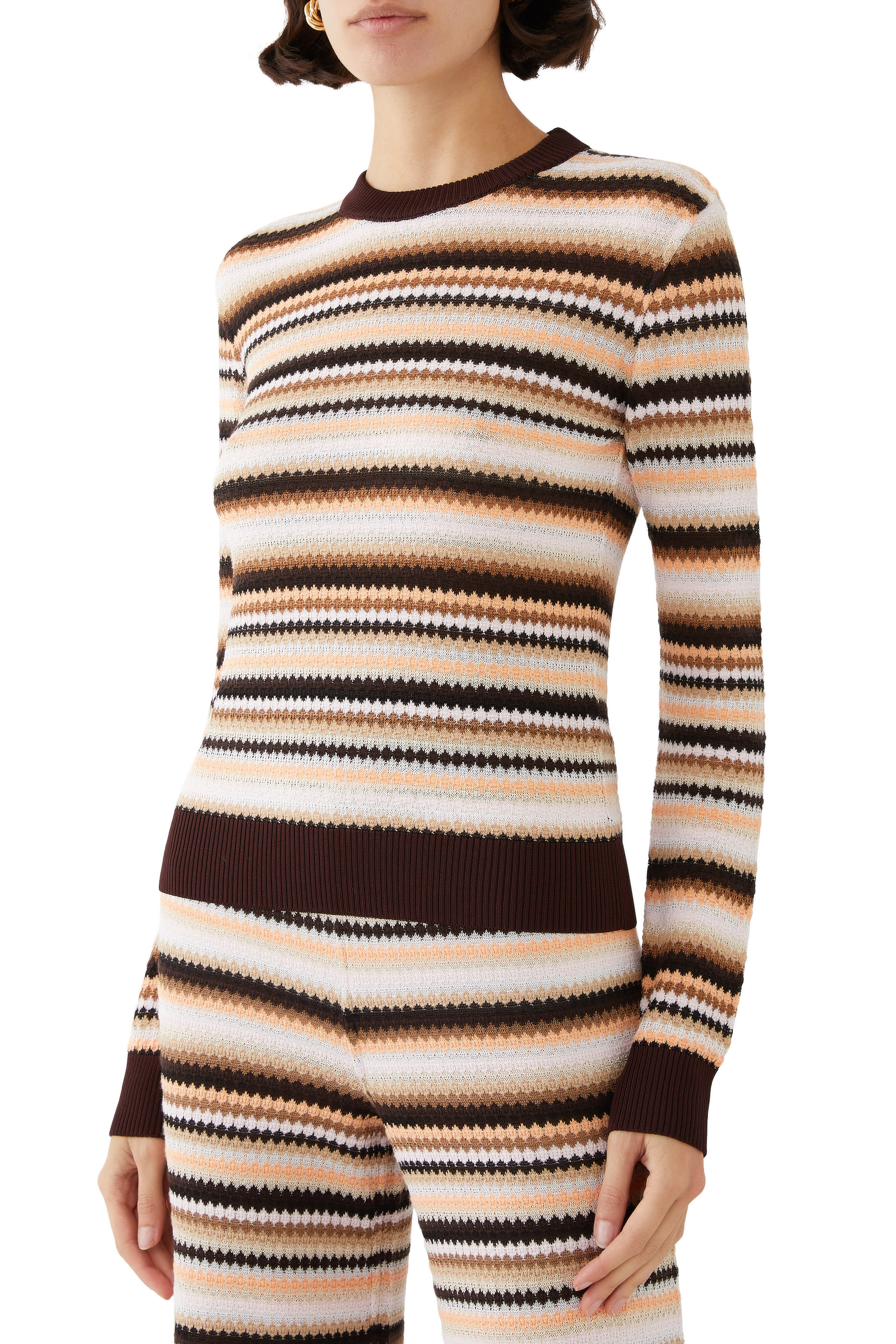 Stripes Cotton Viscose Sweater