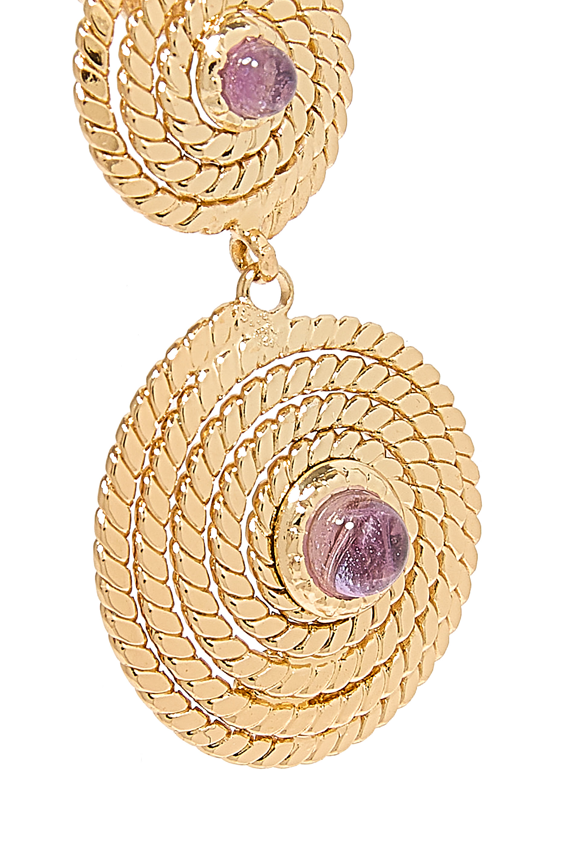 Onde Lucky Earrings, Gold-Plated Brass