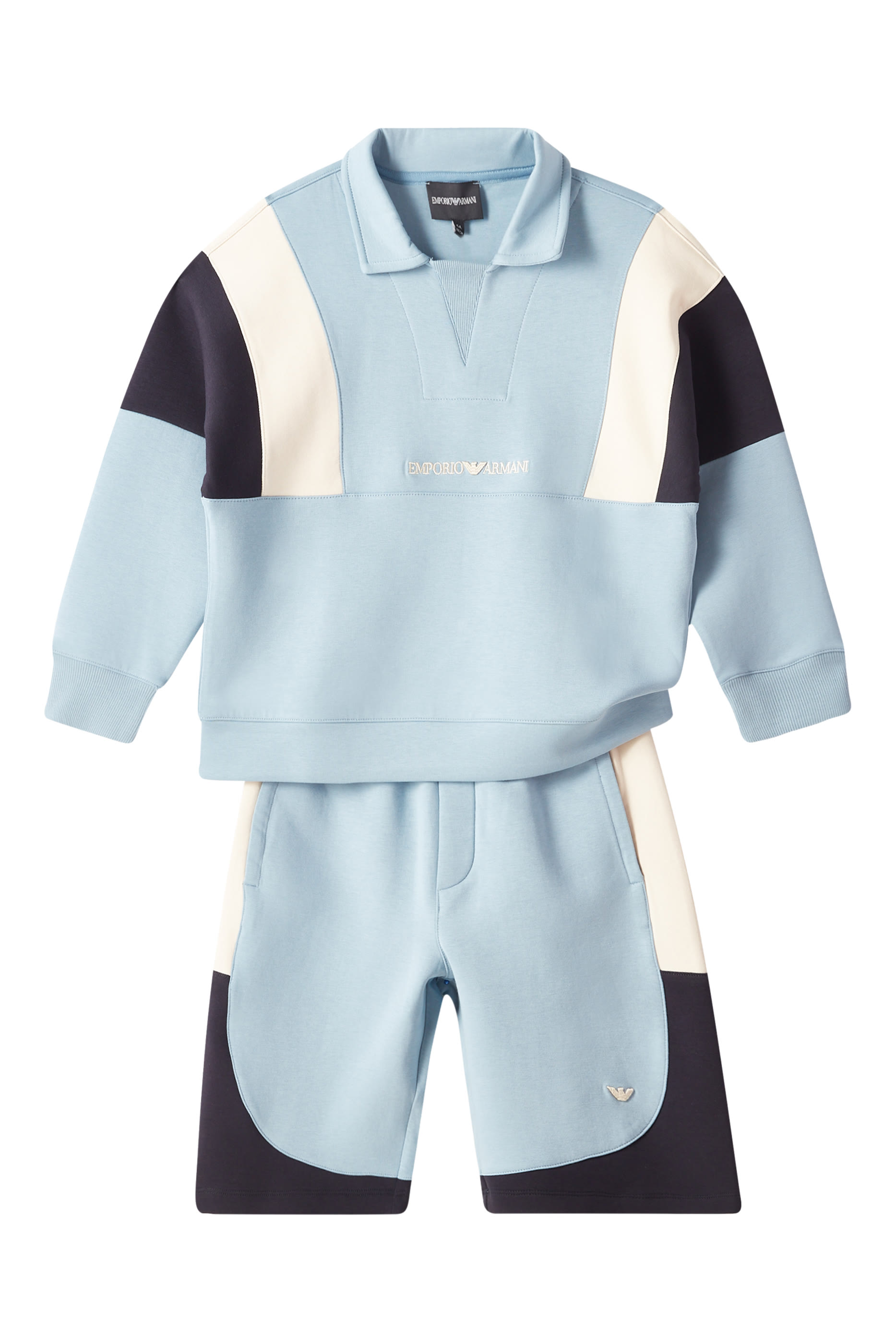 Kids Cotton-Blend Collared Sweatshirt