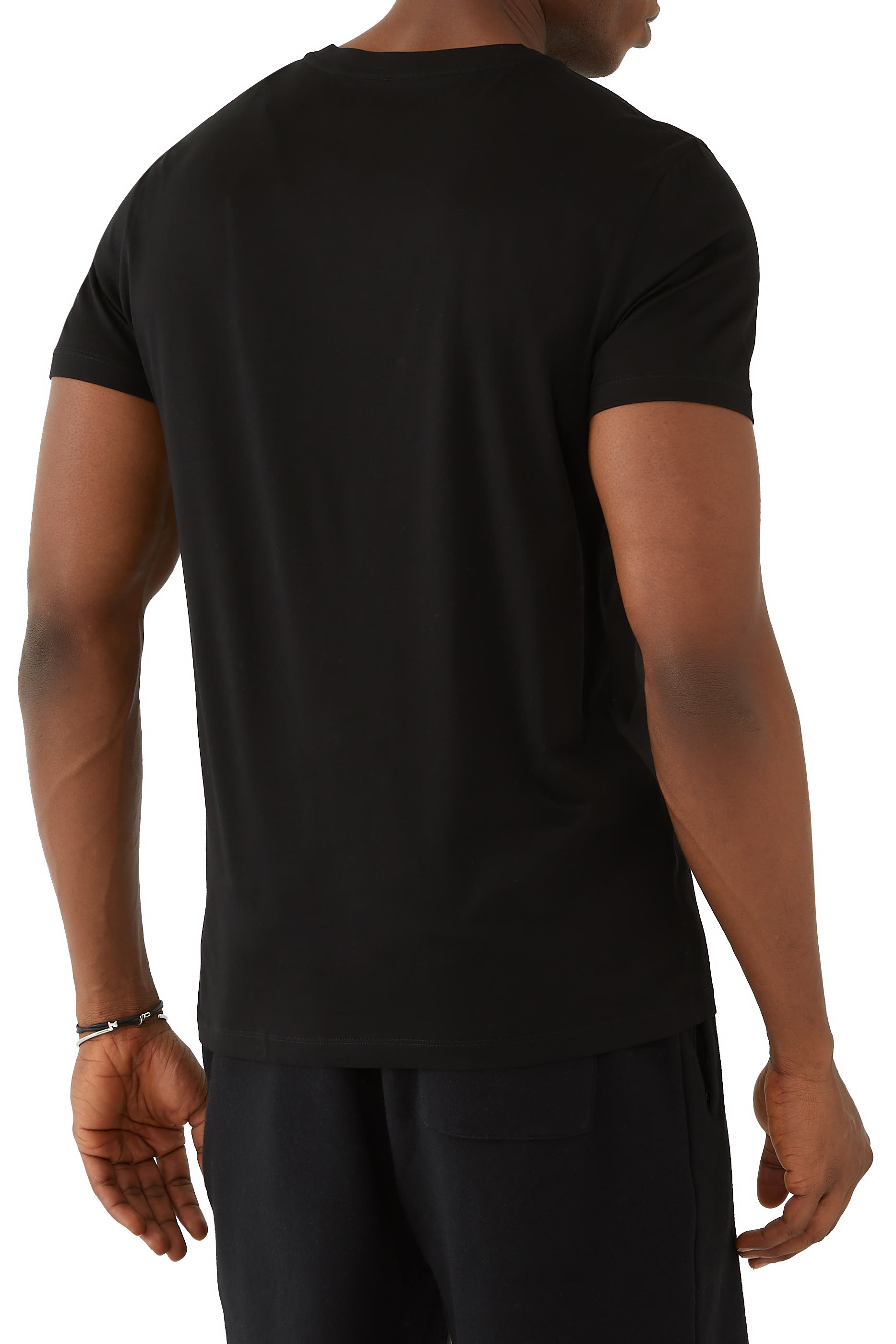 Double Logo Cotton T-Shirt