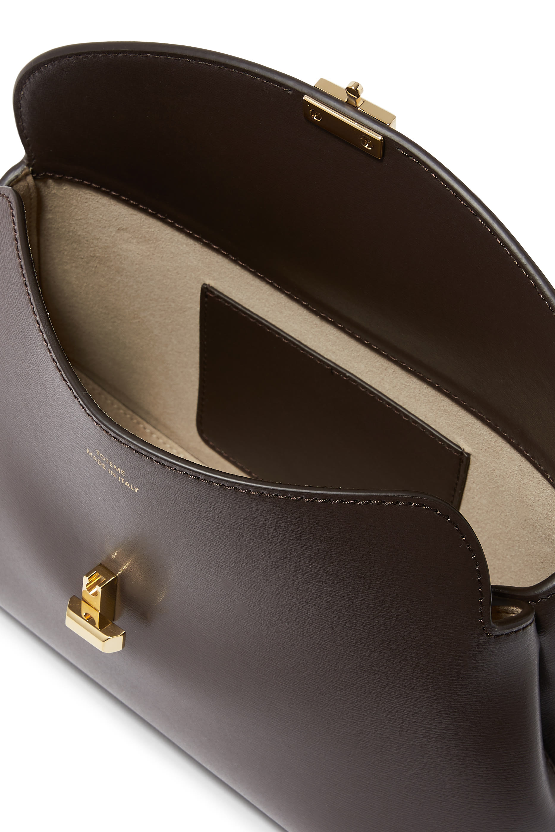 T-Lock Leather Clutch