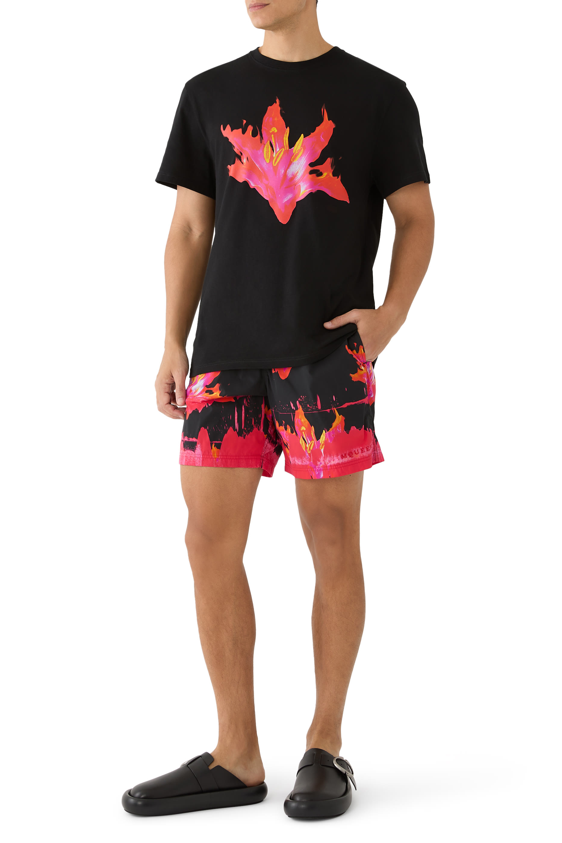 Fire Lily Swim Shorts