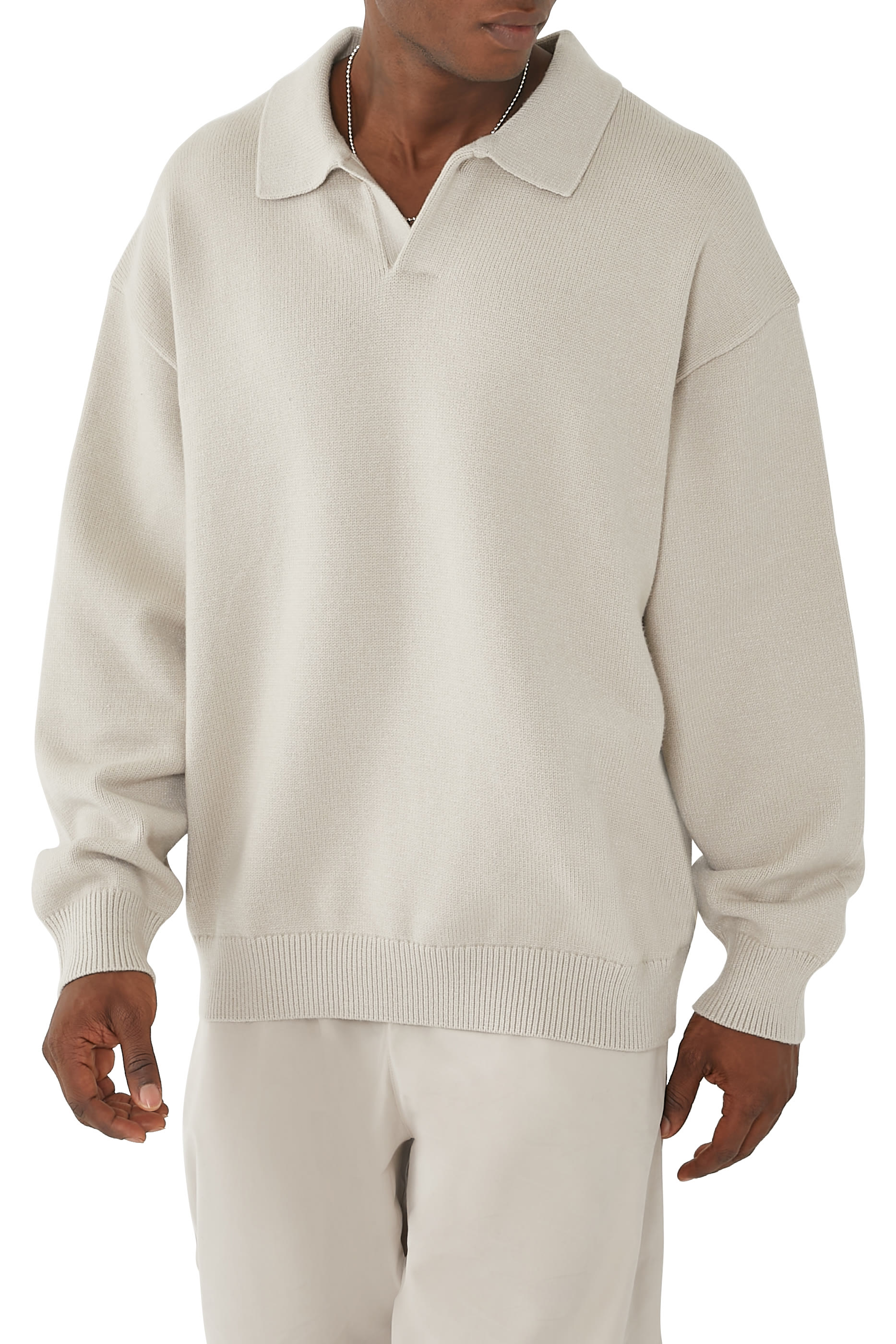 Essentials Knit Polo Sweater
