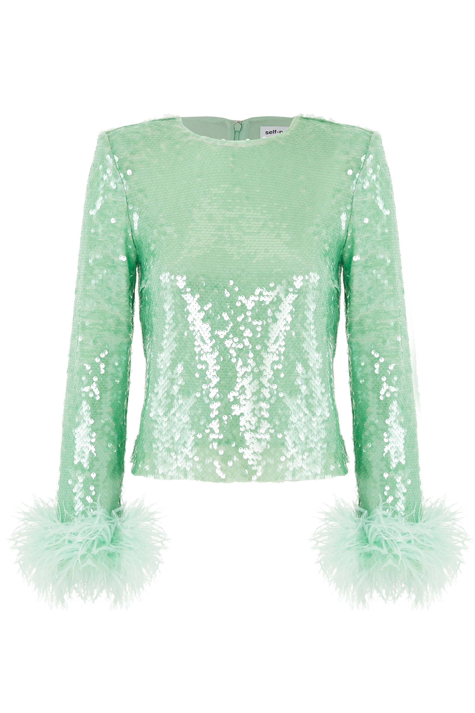 Sequin Feather Top