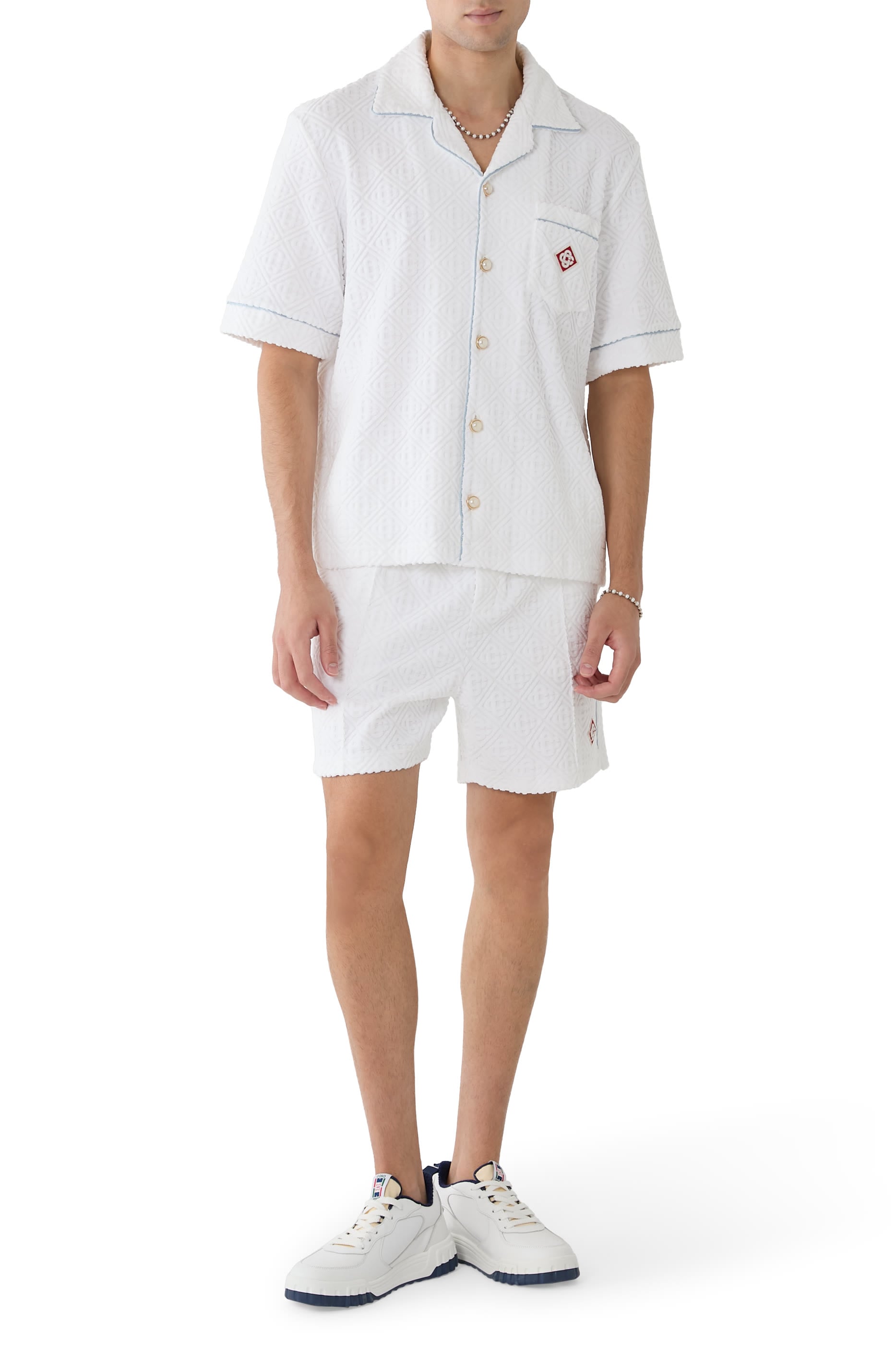  Towelling Monogram Short Sleeve Shirt