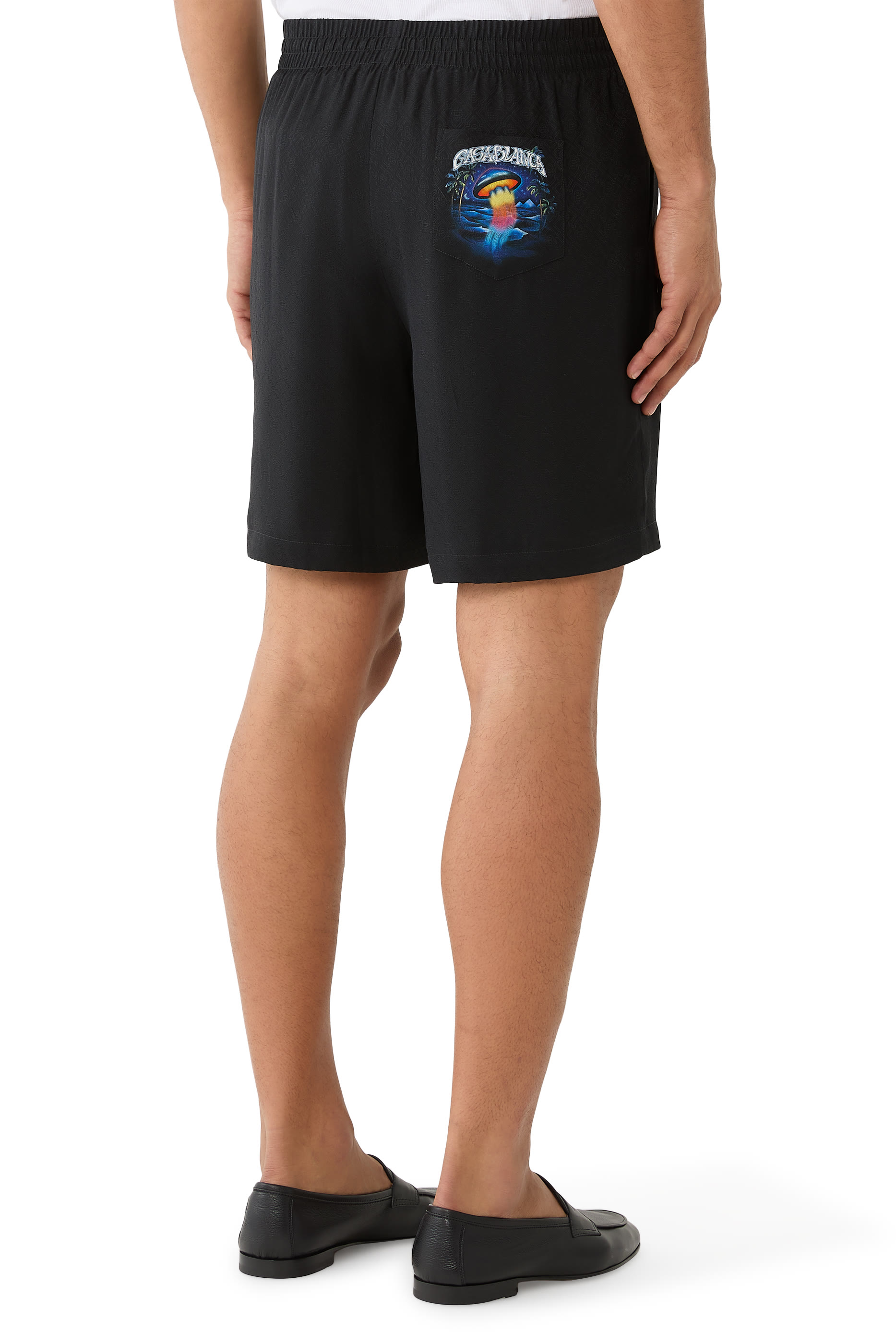 Monogram Silk Shorts