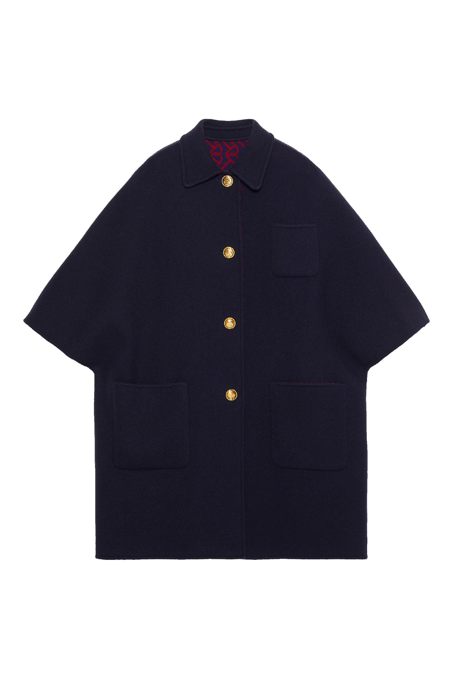 Reversible Wool Silk Coat