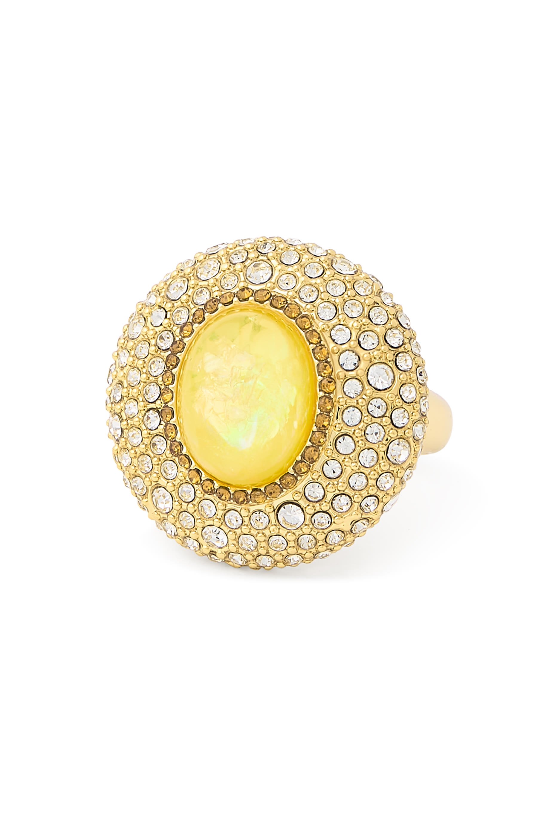Pave Belgravia Ring, Brass