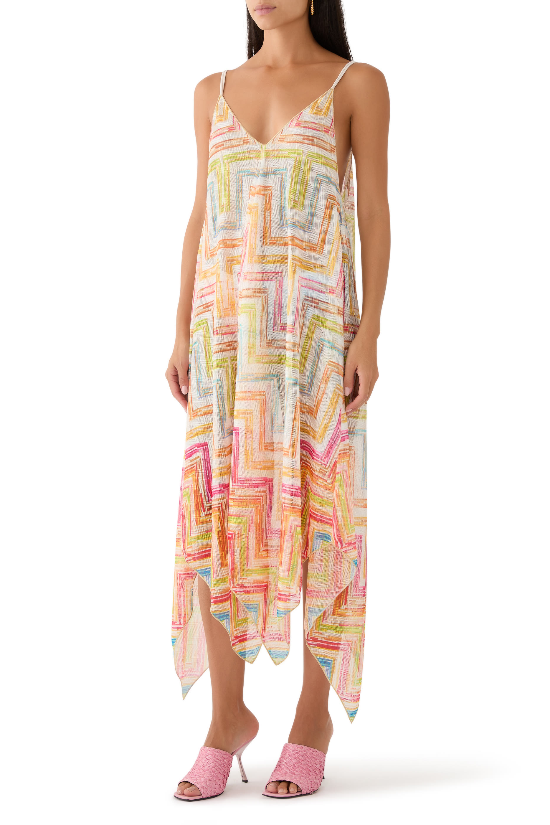 Mare Chevron Raschel Sleeveless Maxi Dress