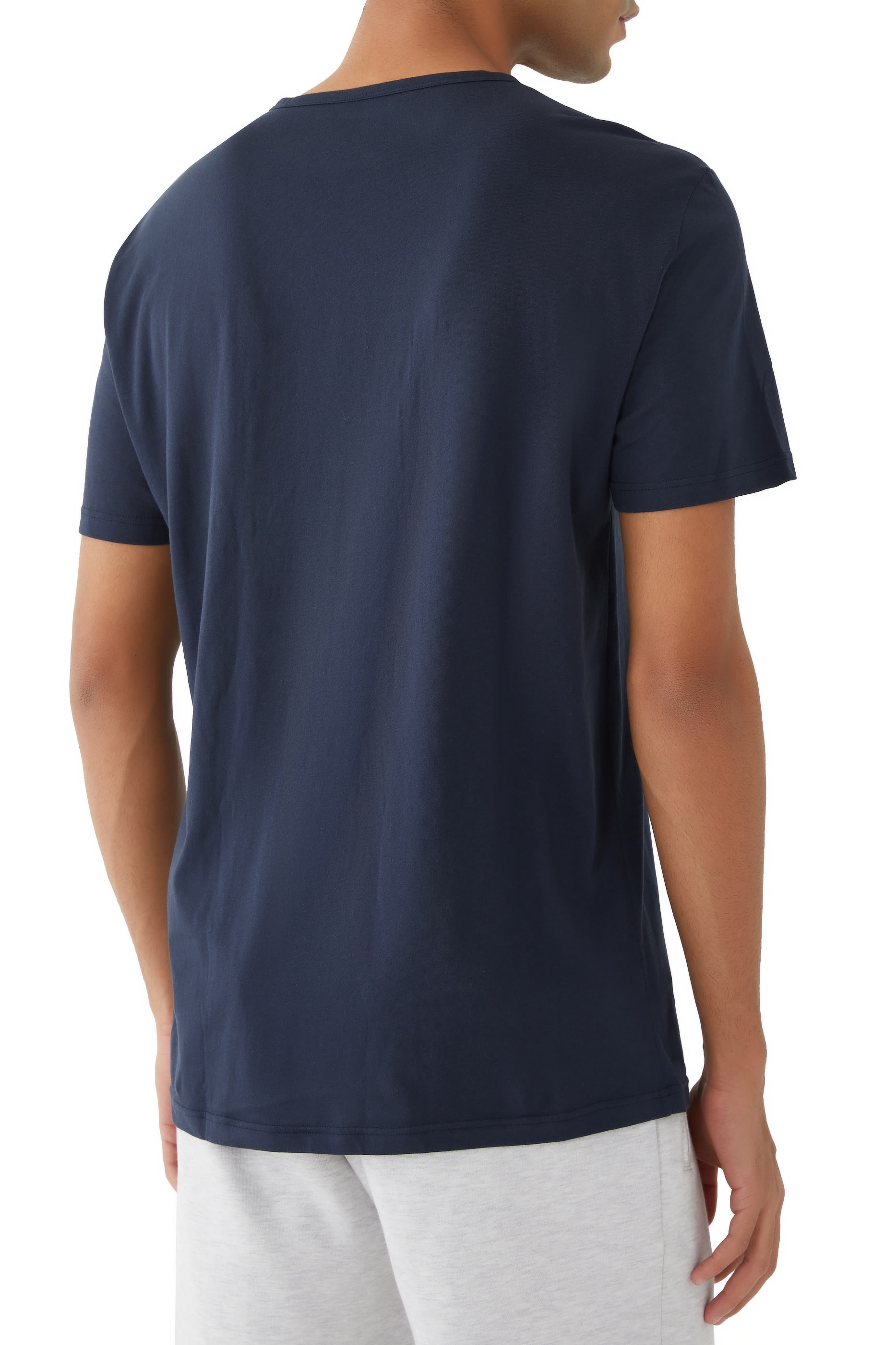 Crewneck Cotton T-Shirt, Set of 2