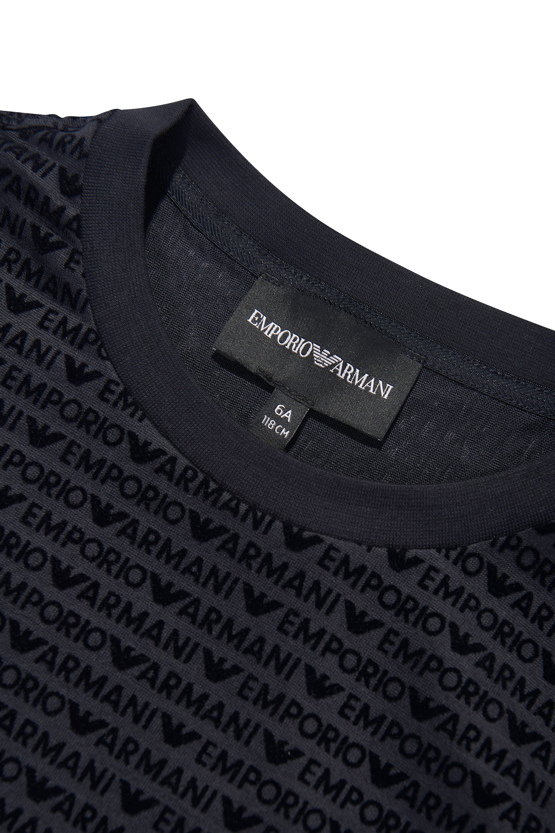 All-Over Flock Logo Lettering T-Shirt