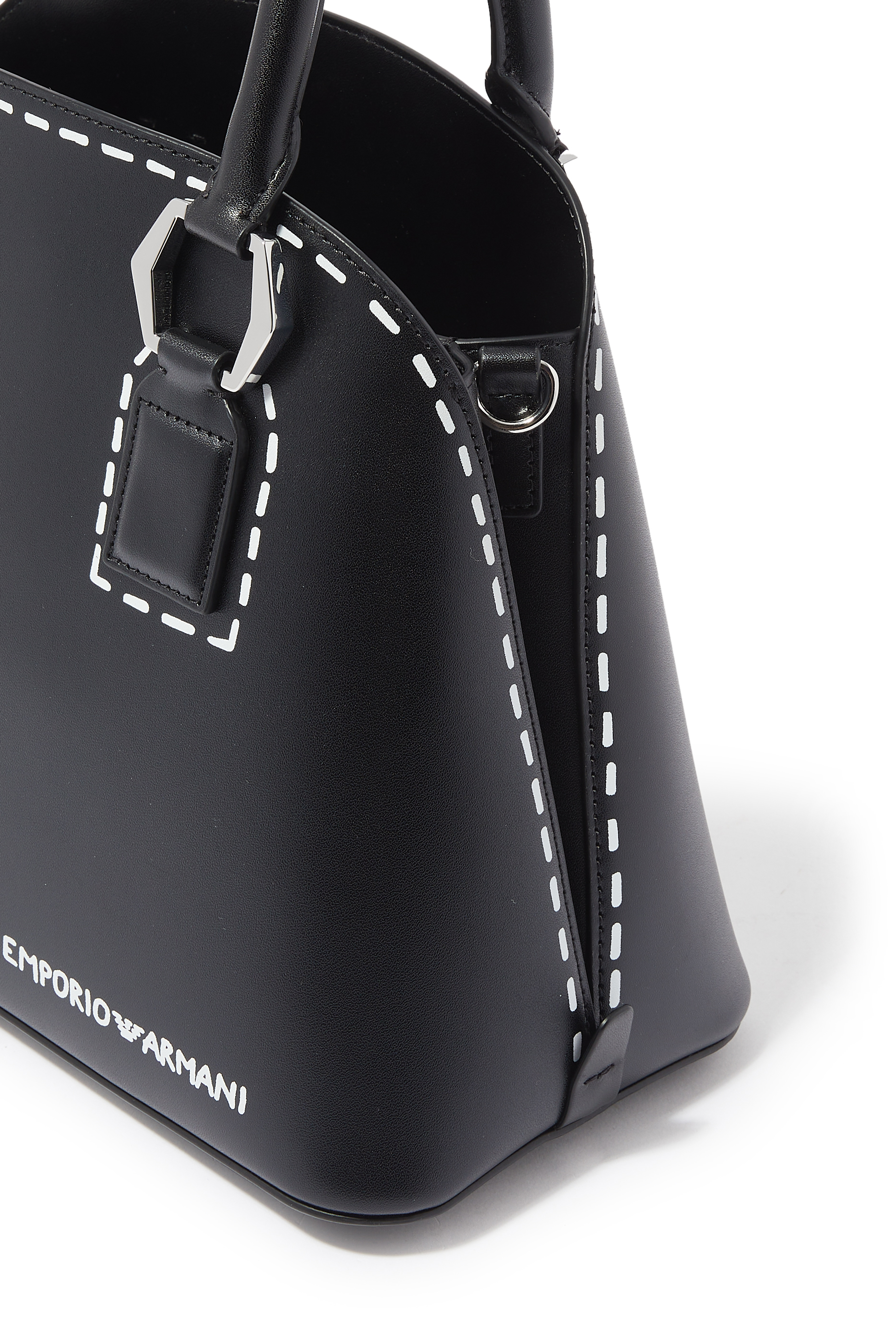 Trompe-L'Oeil Print Trapezoid Handbag