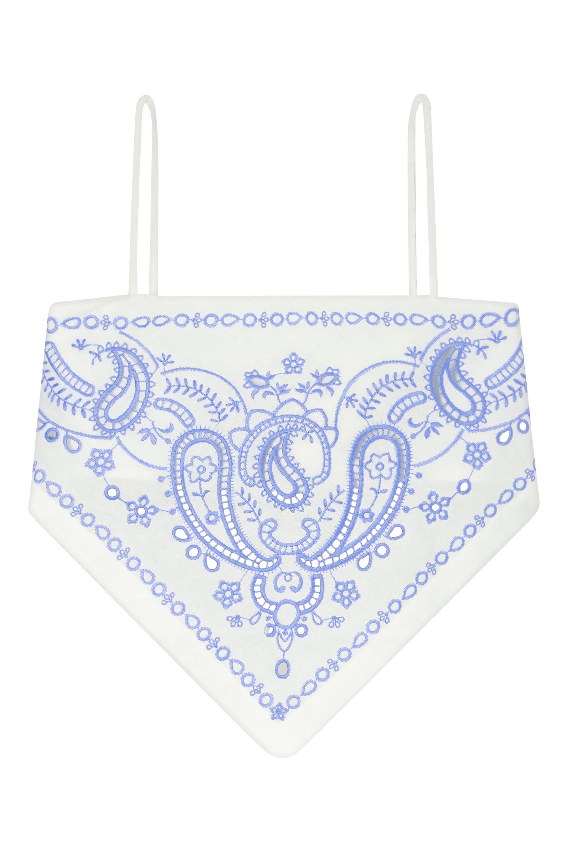 Embroidered Linen Top