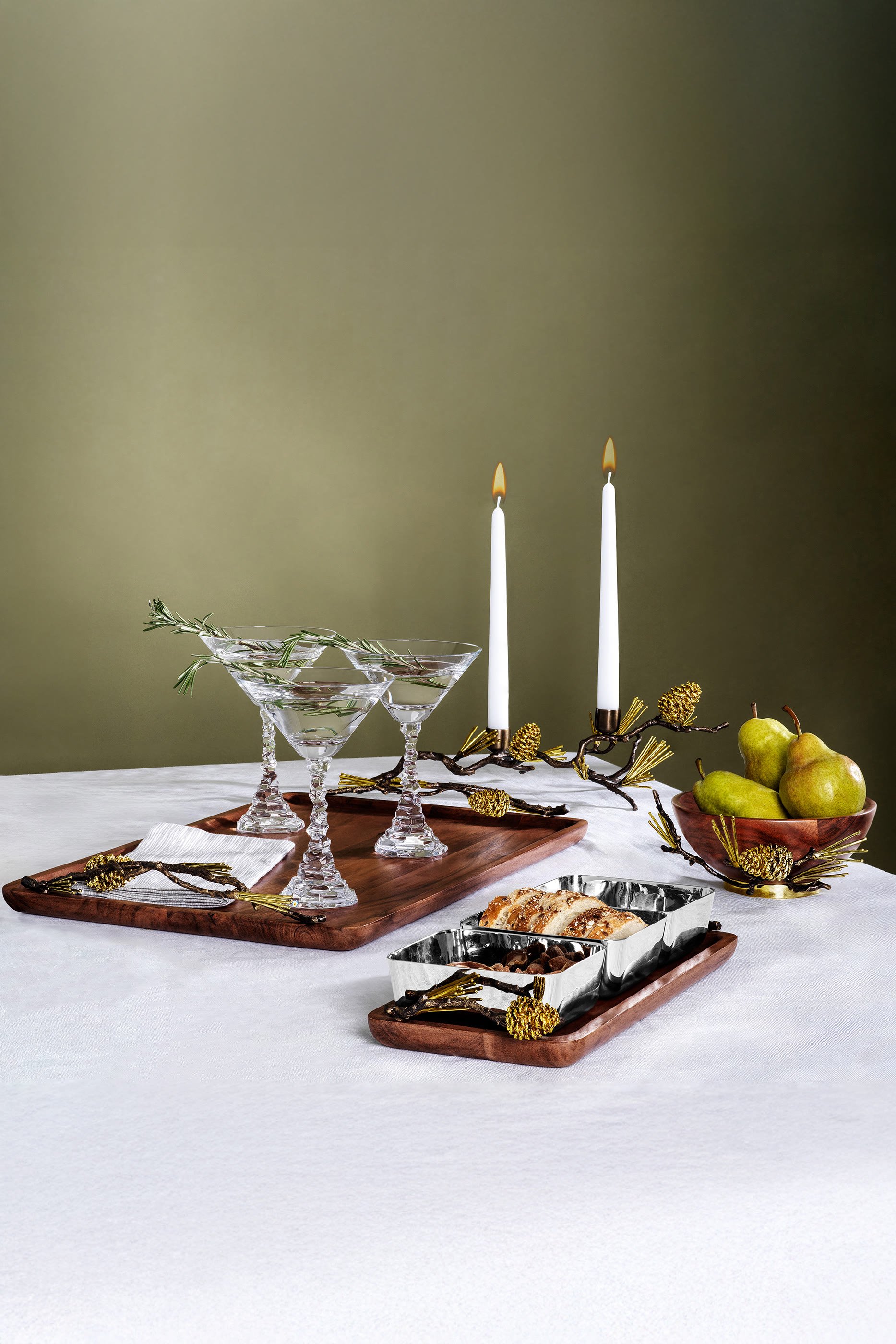 Pine Cone Medium Wood Tray