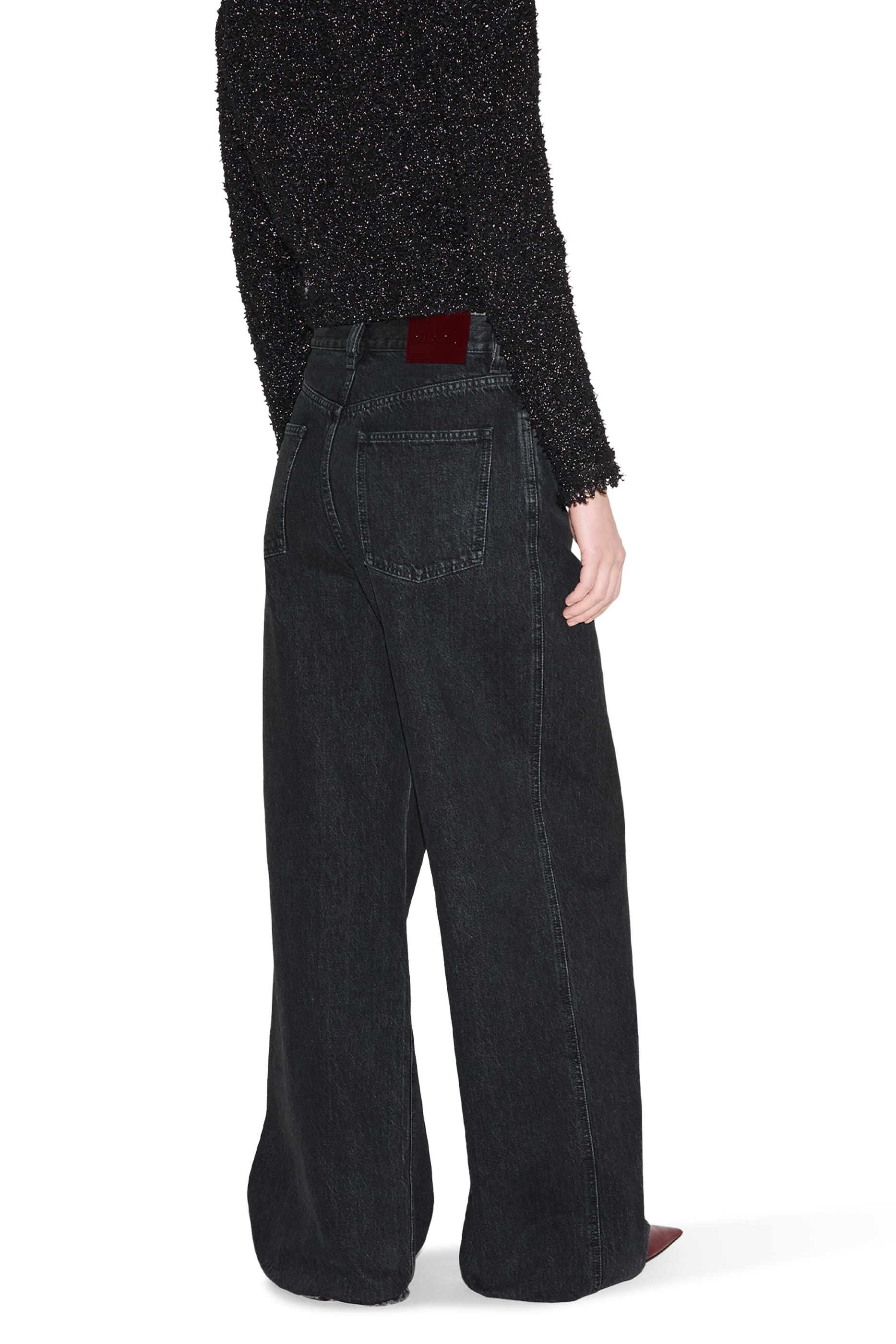 Wide Leg Denim Trousers 